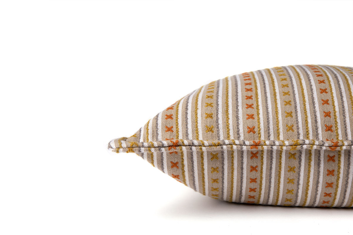 Criss Cross Natural Cushion