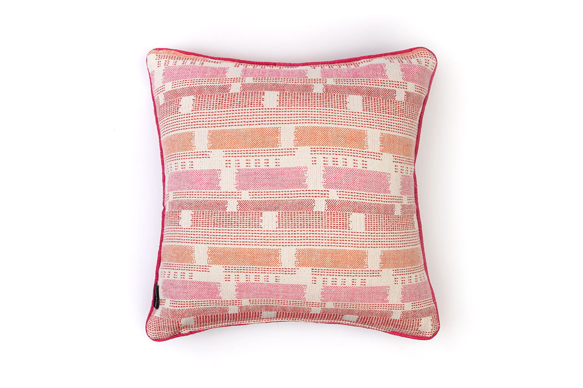 Loom Weave Hot Pink Cushion