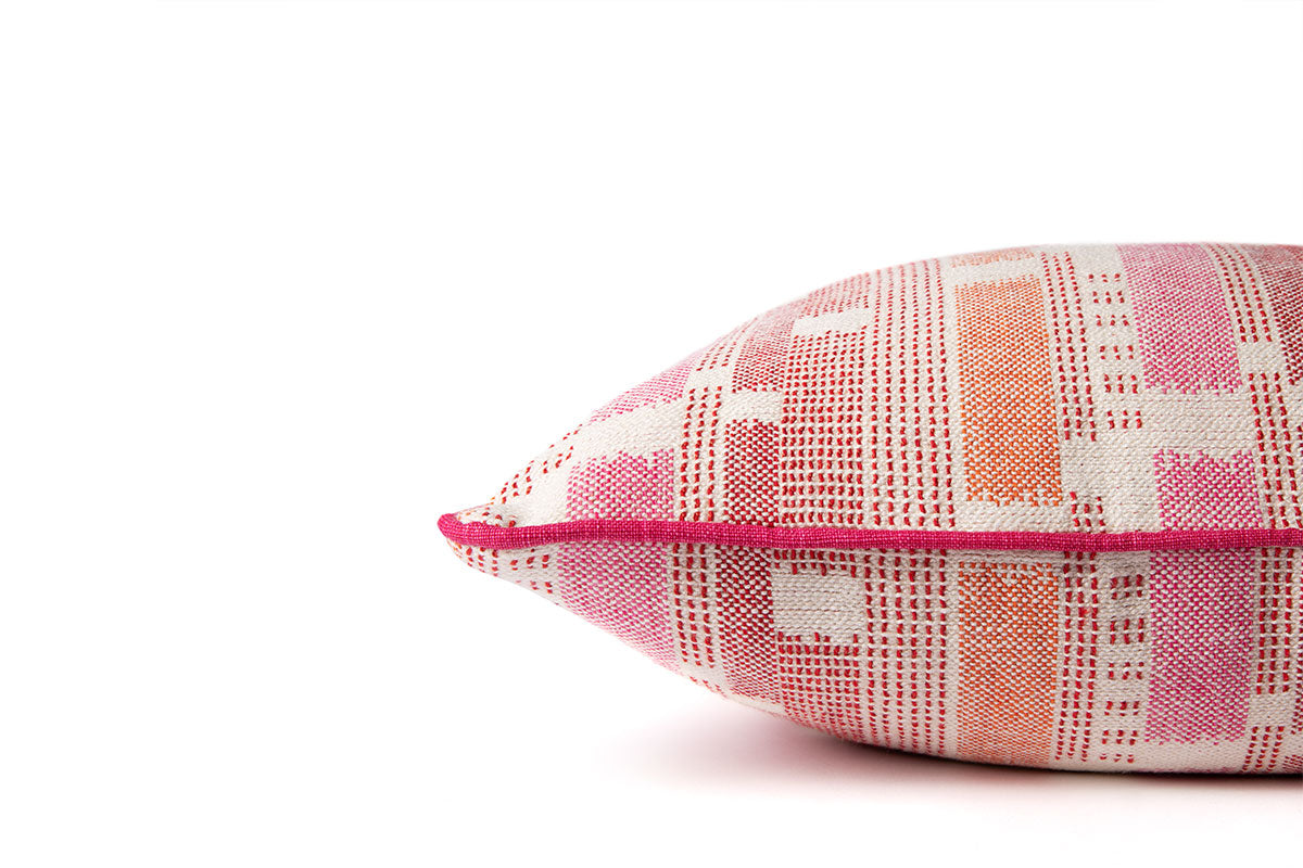Loom Weave Hot Pink Cushion
