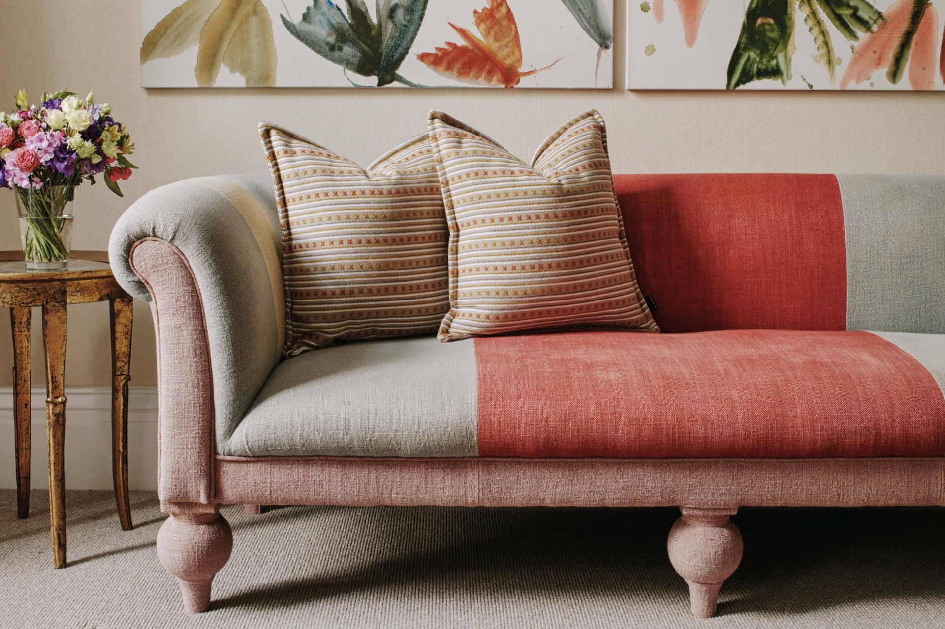 Criss Cross Natural Cushion