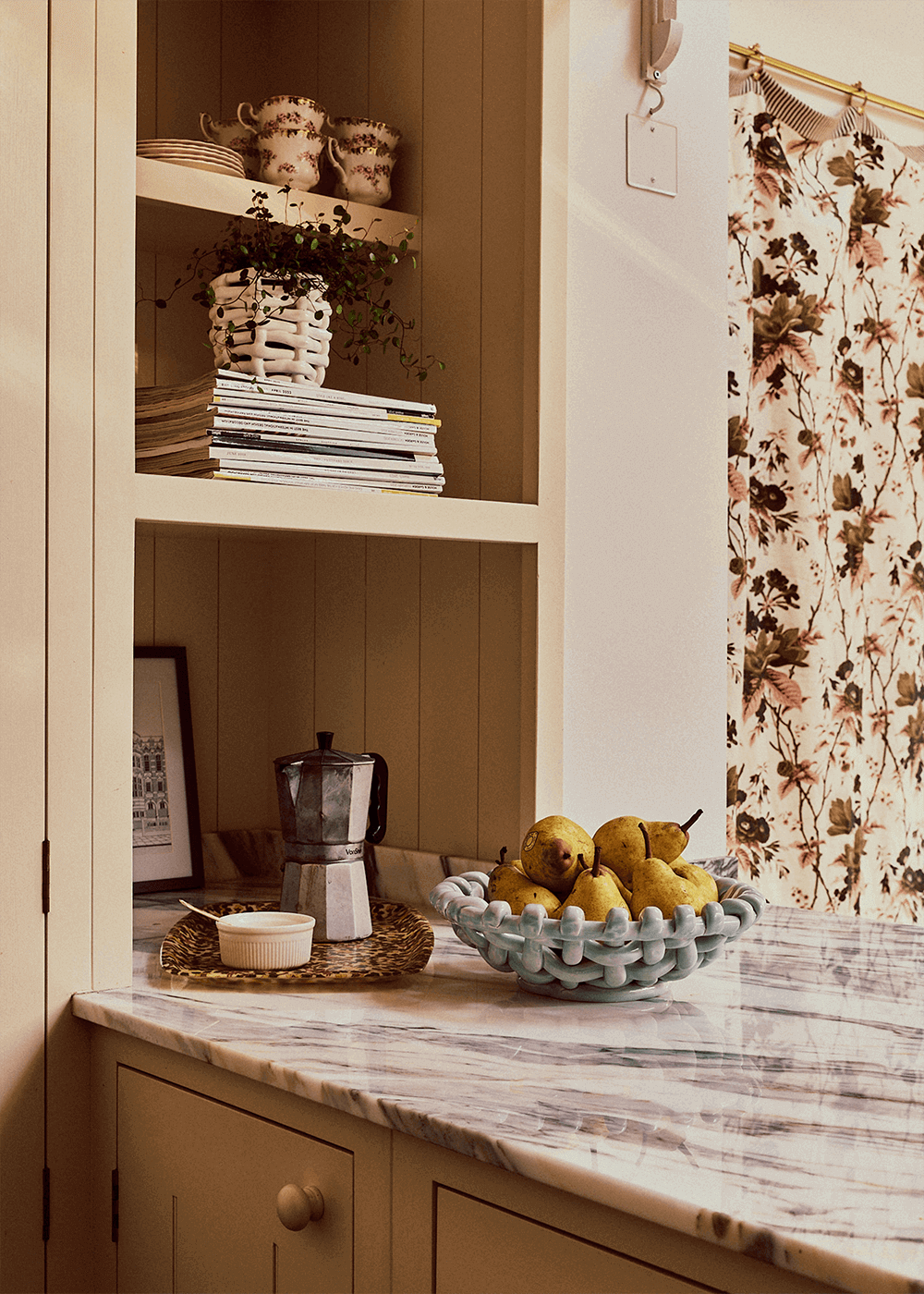 Sky Blue Basketweave Bowl