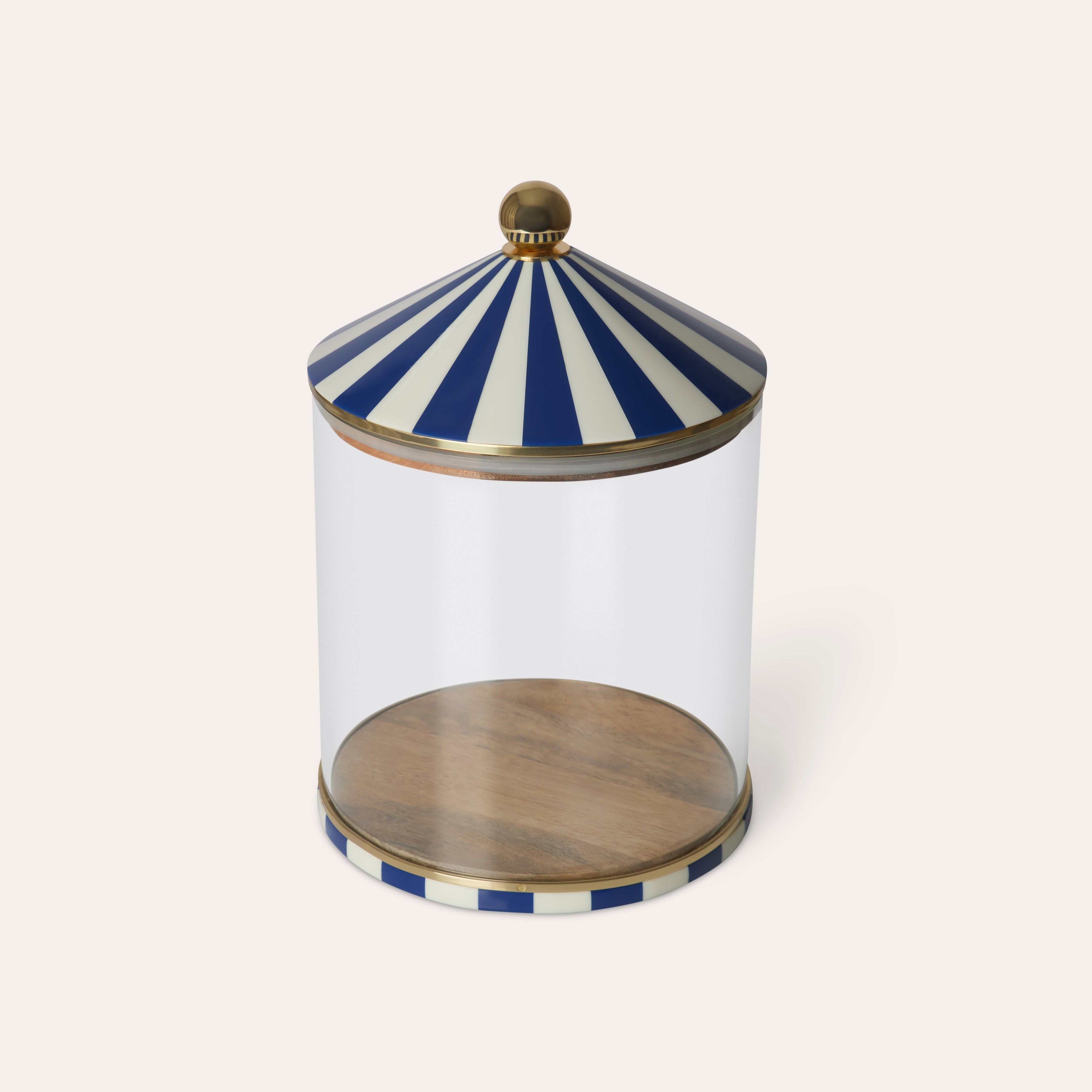 Circus Storage Jar | Blue and White