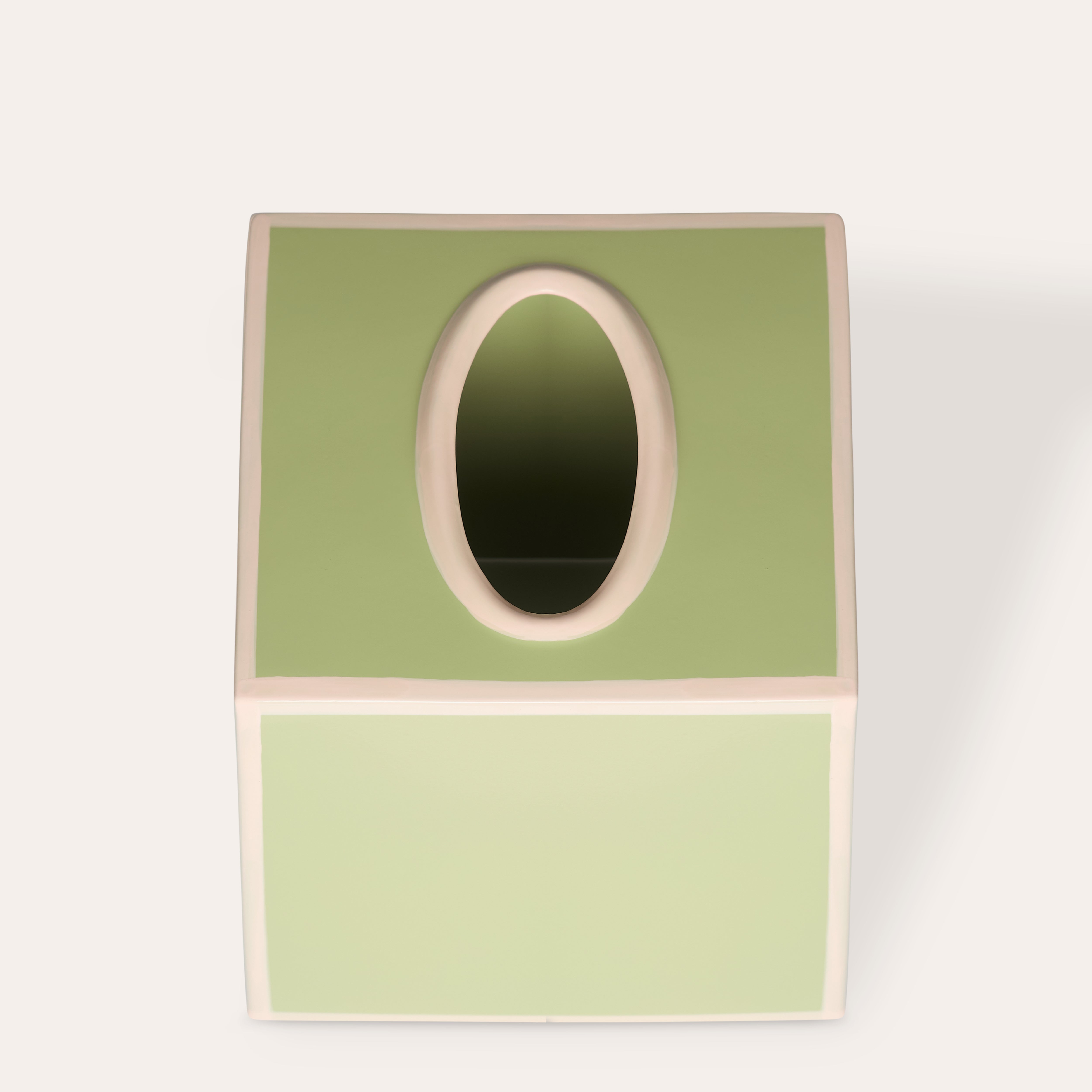 Tissue Box Cover | Sage Green and Blush