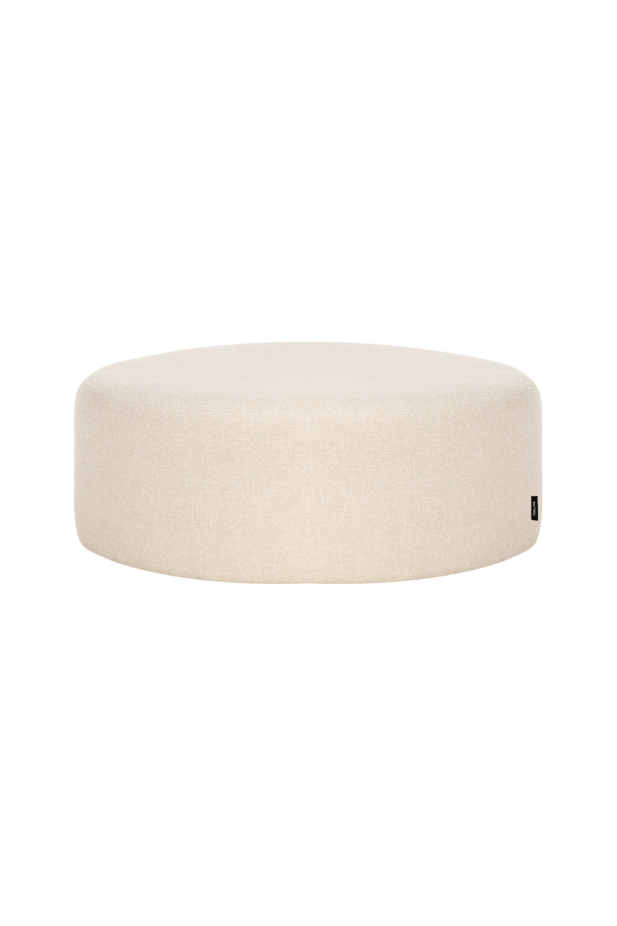 Folk Wide Pouf | Beige