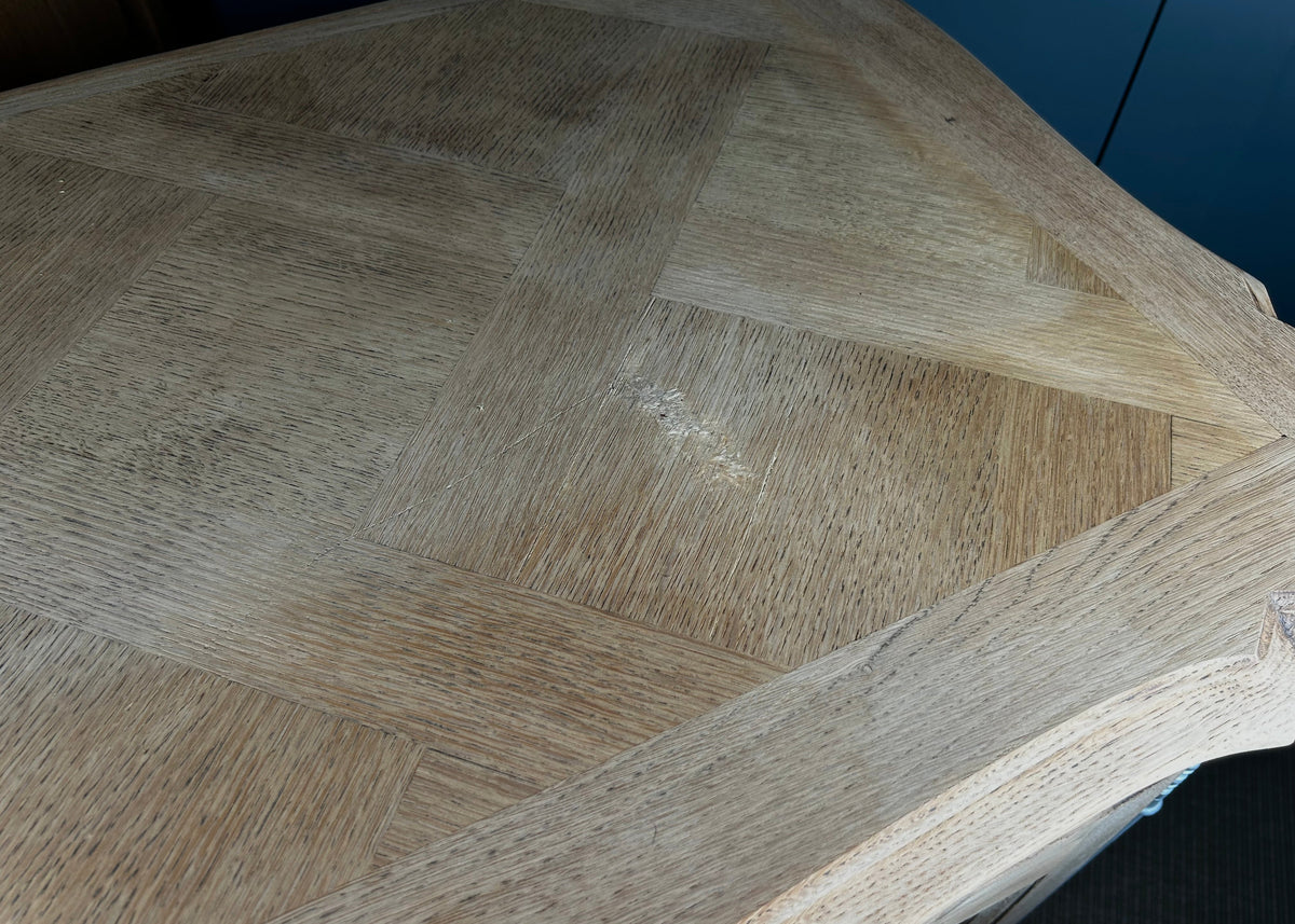 Pale Stripped French Oak Parquet Sideboard