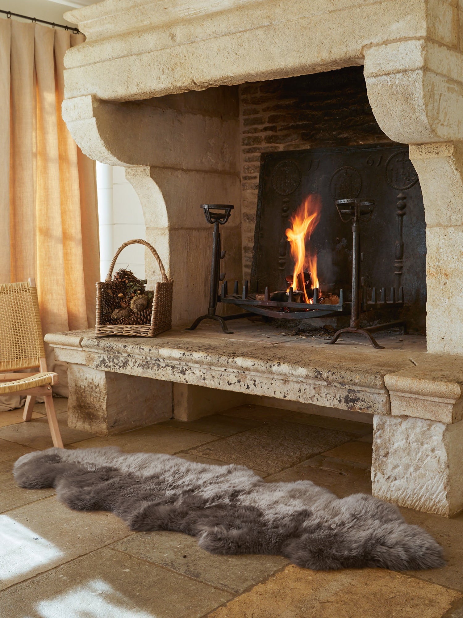 Double Sheepskin Rug - Vole