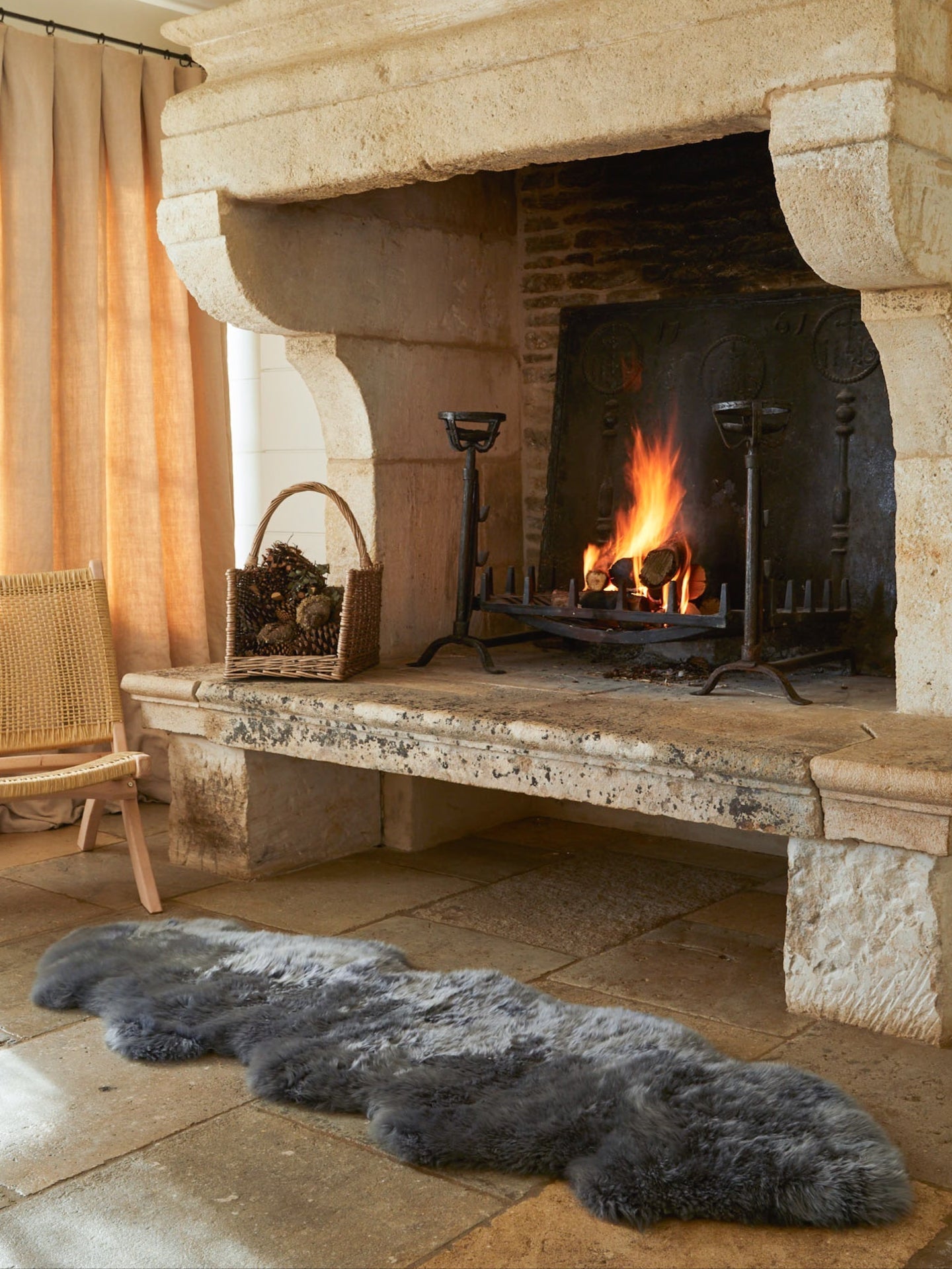 Double Sheepskin Rug | Grey