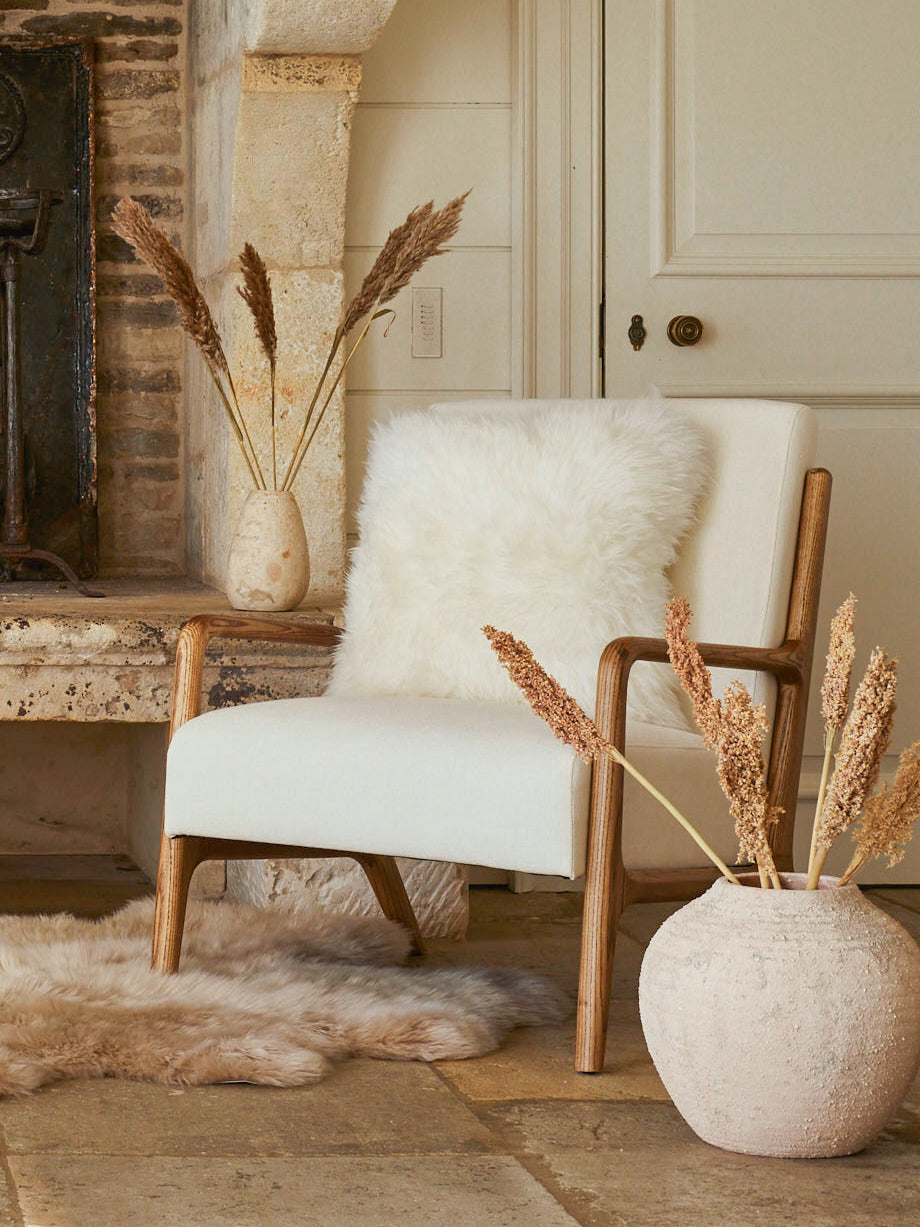 Sheepskin Cushion - White