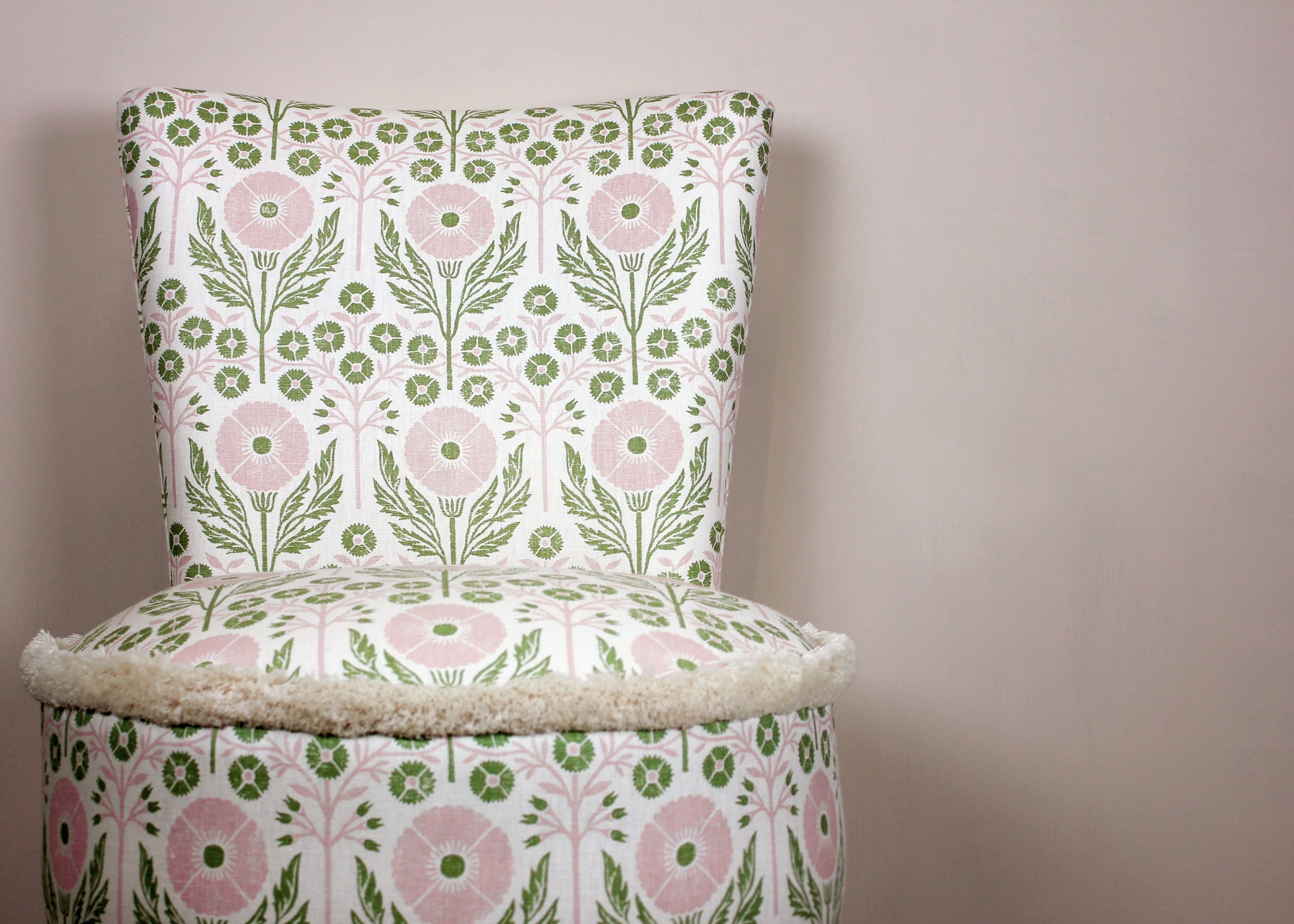Poppies Linen Fabric - Fresca
