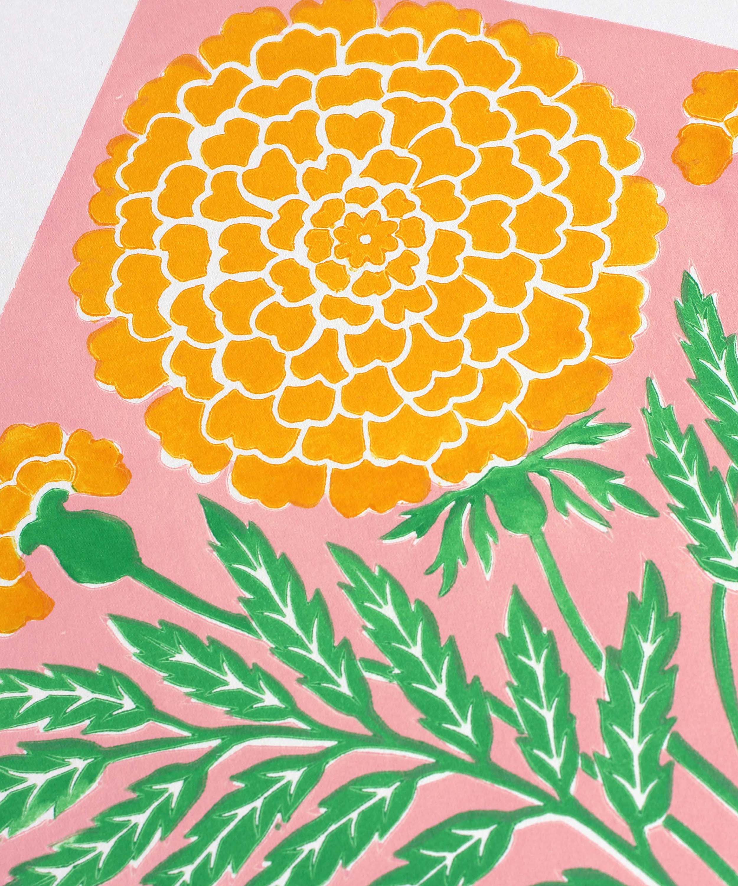 Marigold Print, Pink