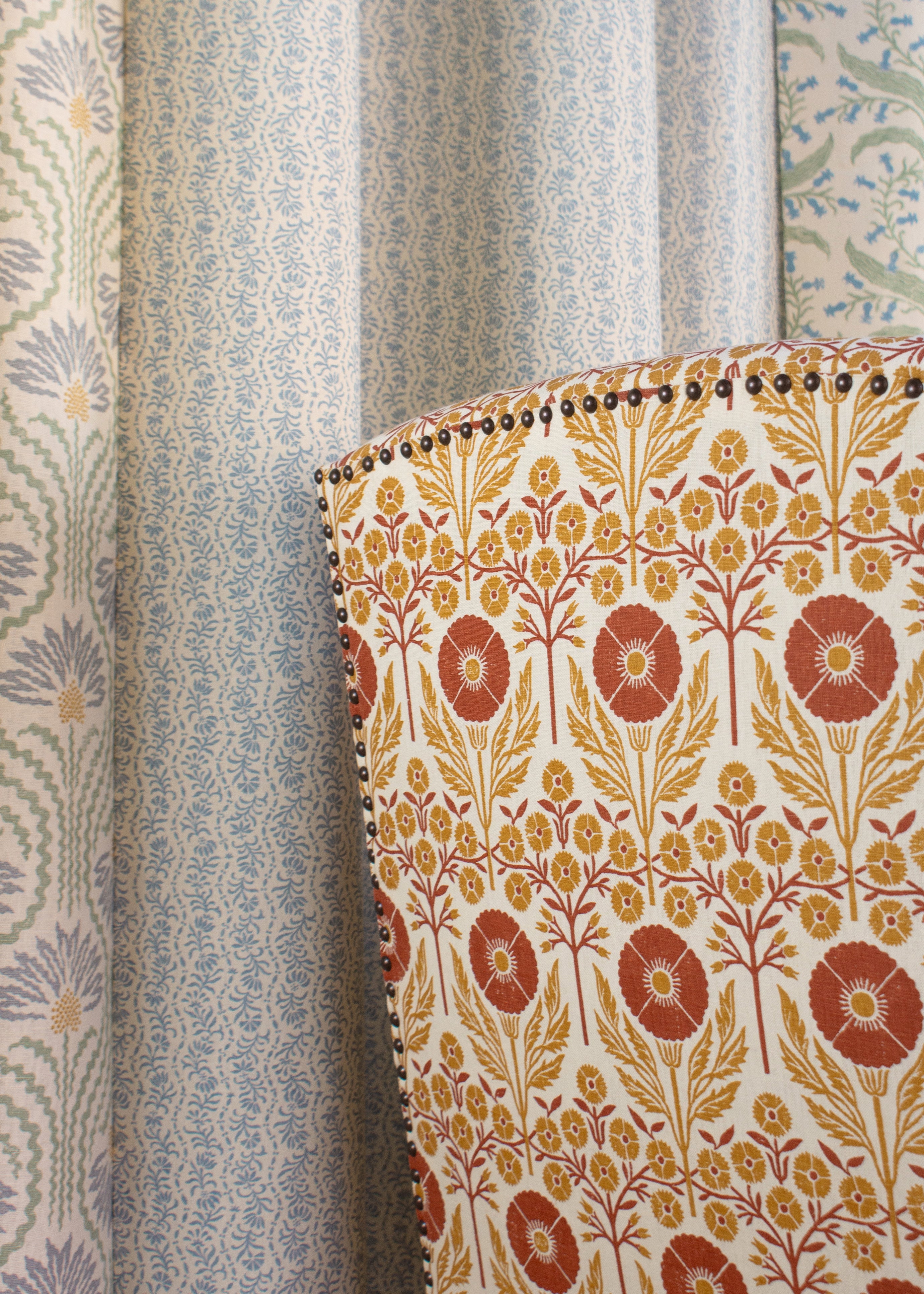 Poppies Linen Fabric - Papavero