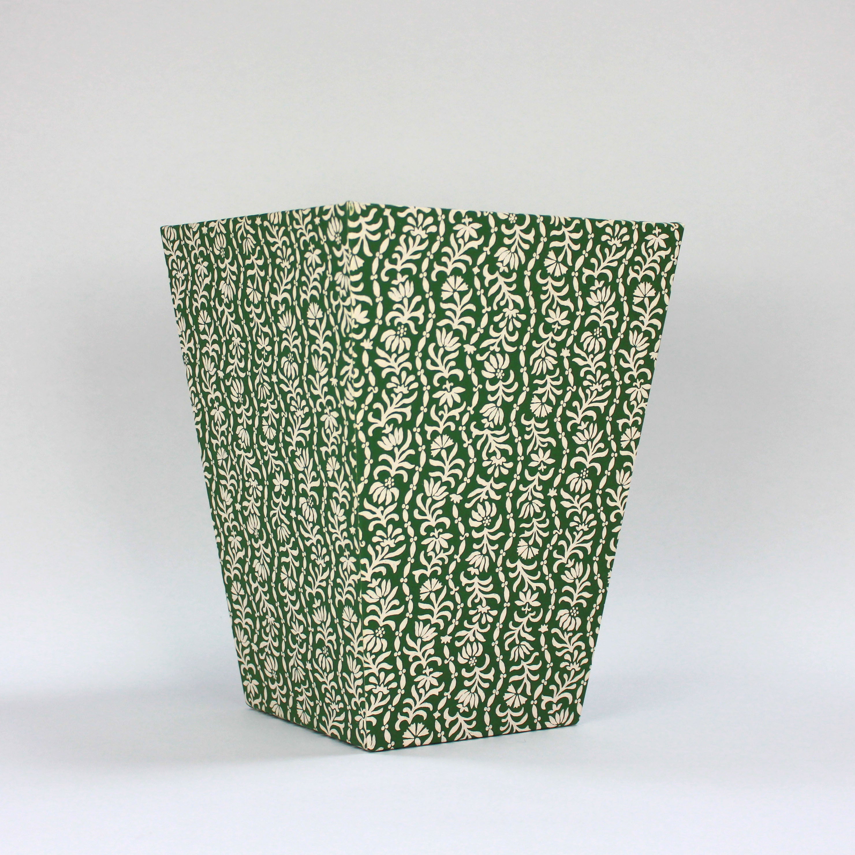 Waste Paper Bin - Posy, Emerald