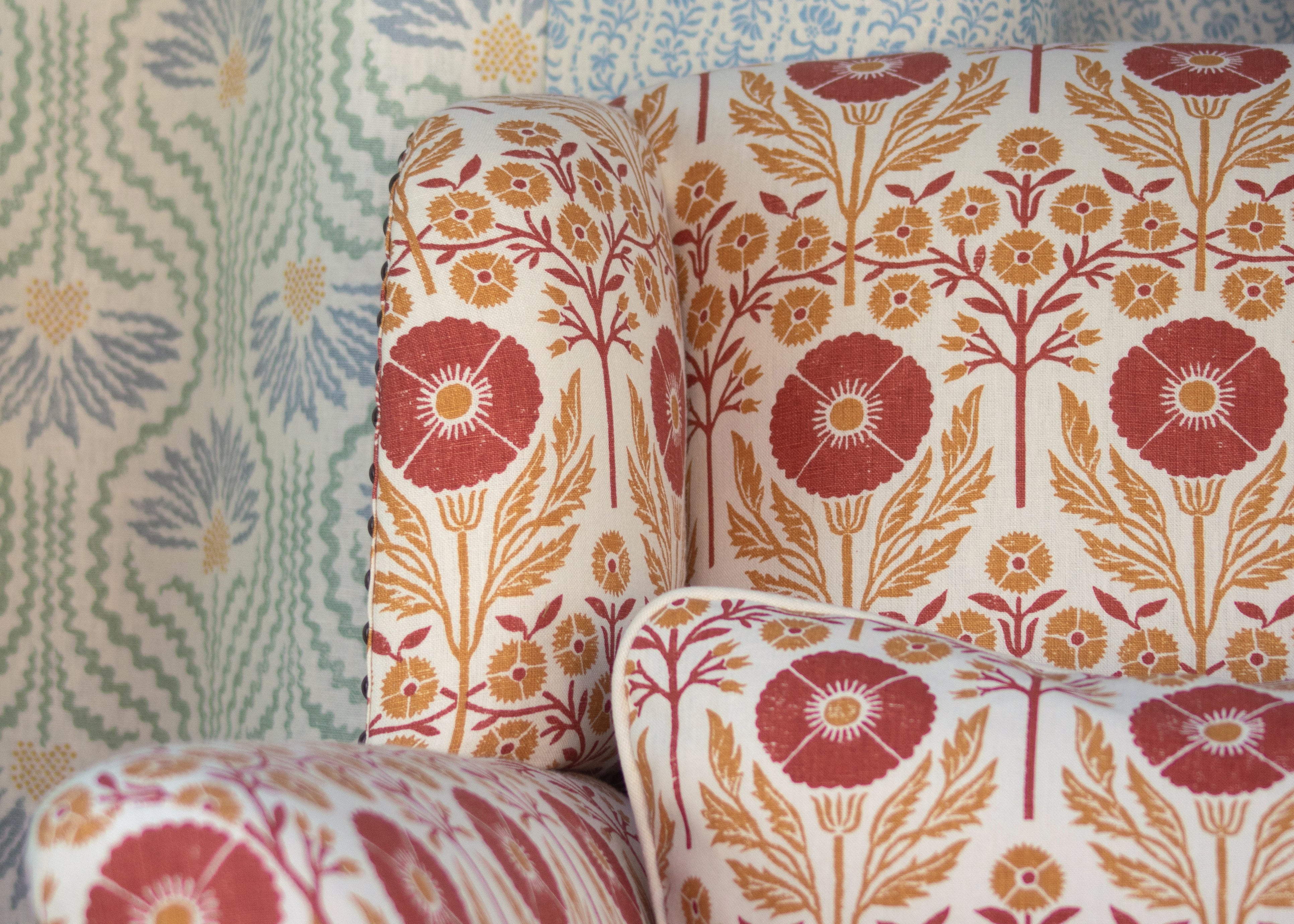 Poppies Linen Fabric - Papavero