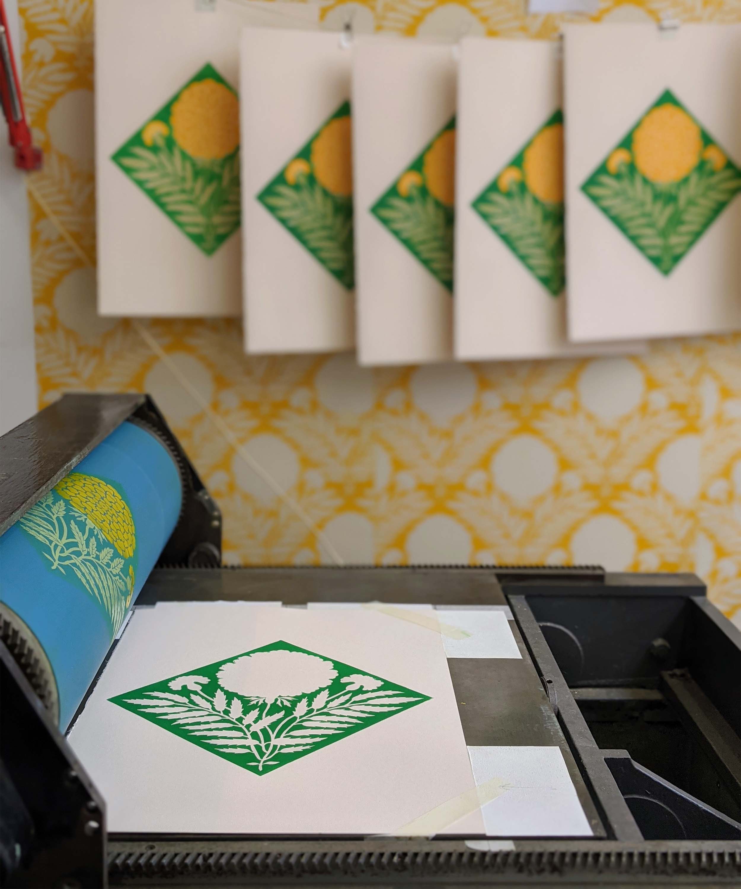 Marigold Print, Pink