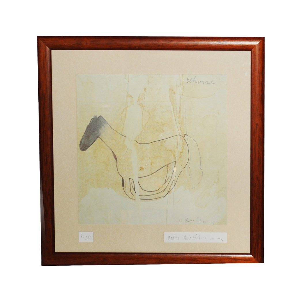 'Behorse' Original Framed & Signed Print by Peter Buechler