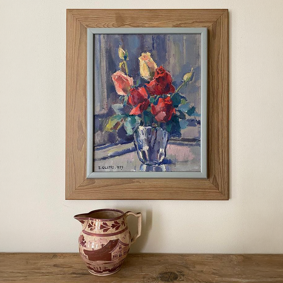 Roses 1939 Oil Painting