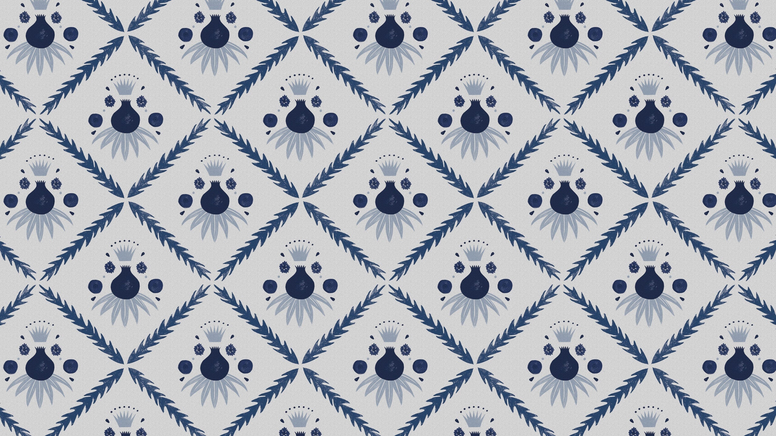 Pome Wallpaper, Oxford Blue, Roll