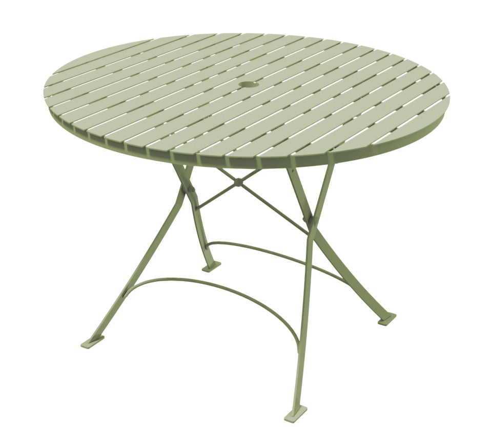 Darsham 1m Round Table & 4 Chairs Type A Lichen Green