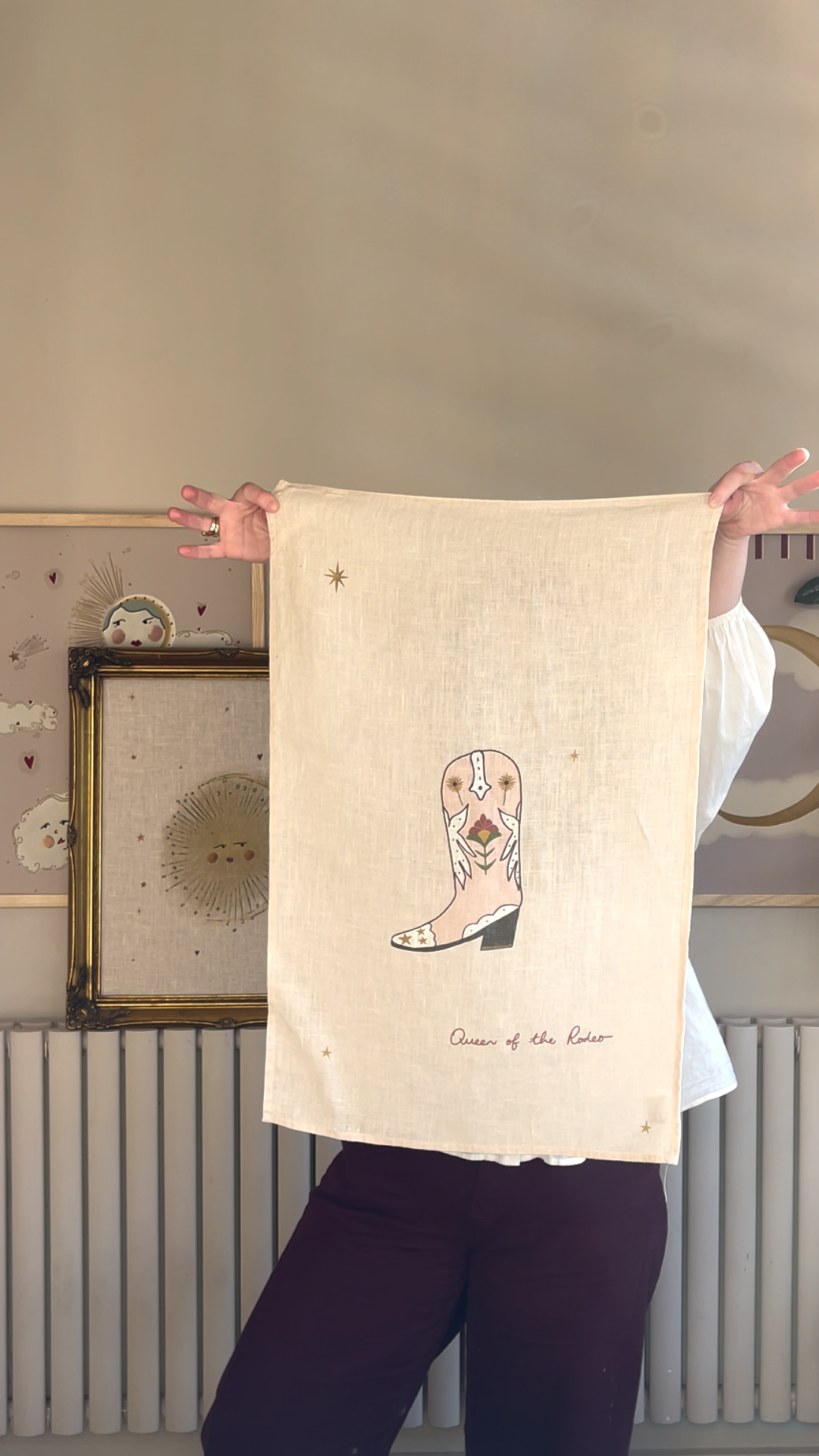 Linen Tea Towel Boots are made for walking