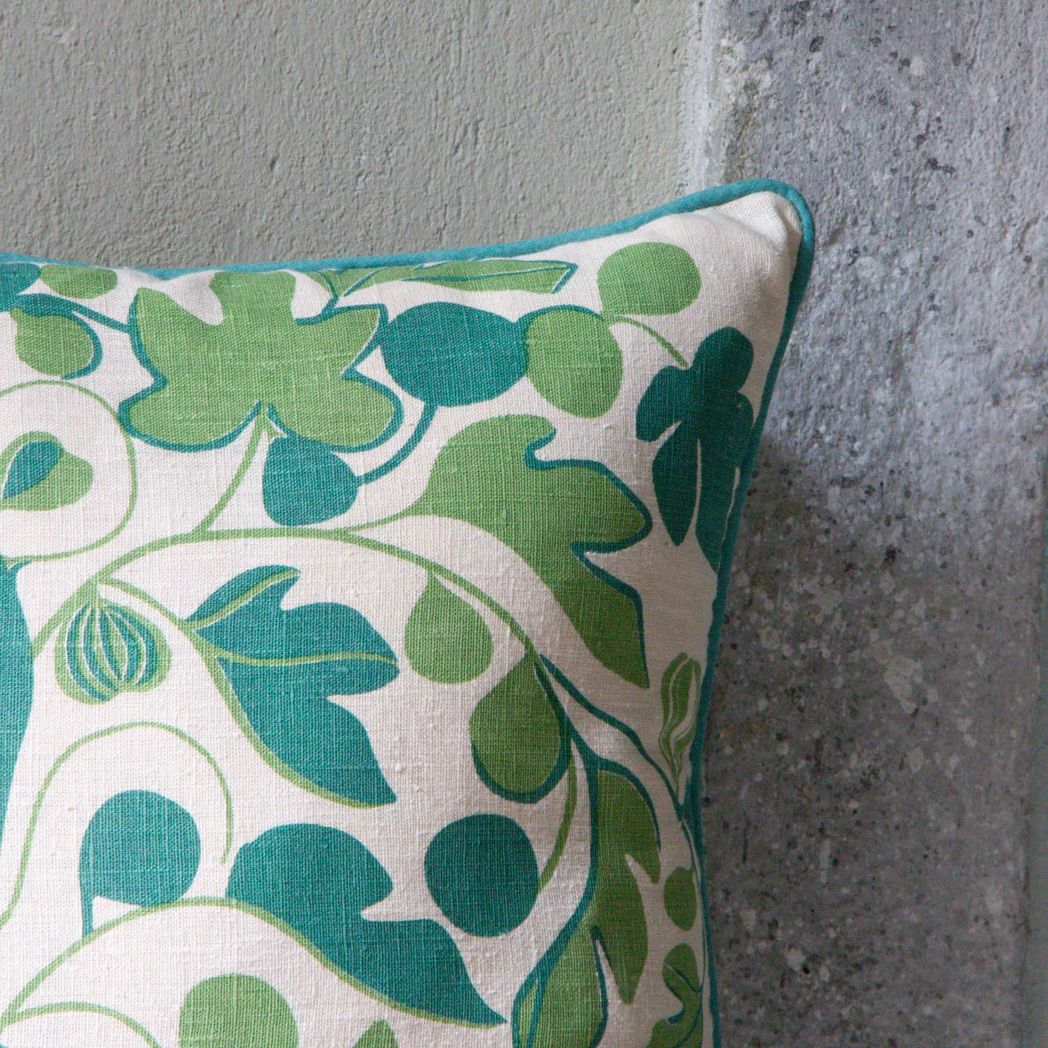 Figs Cushion (tones of green)