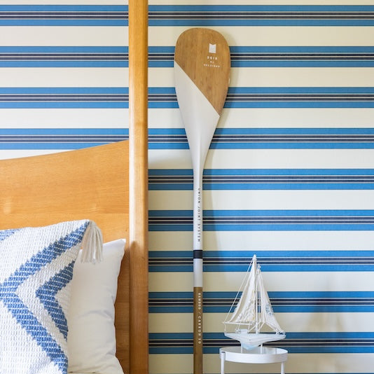 Vintage Deckchair Wallpaper | Cobalt