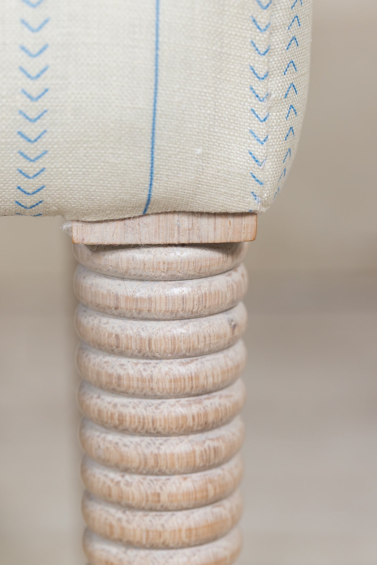 Sail Stitch Stripe Fabric - Ocean