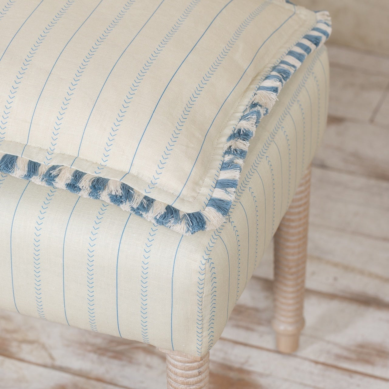 Sail Stitch Stripe Fabric | Ocean