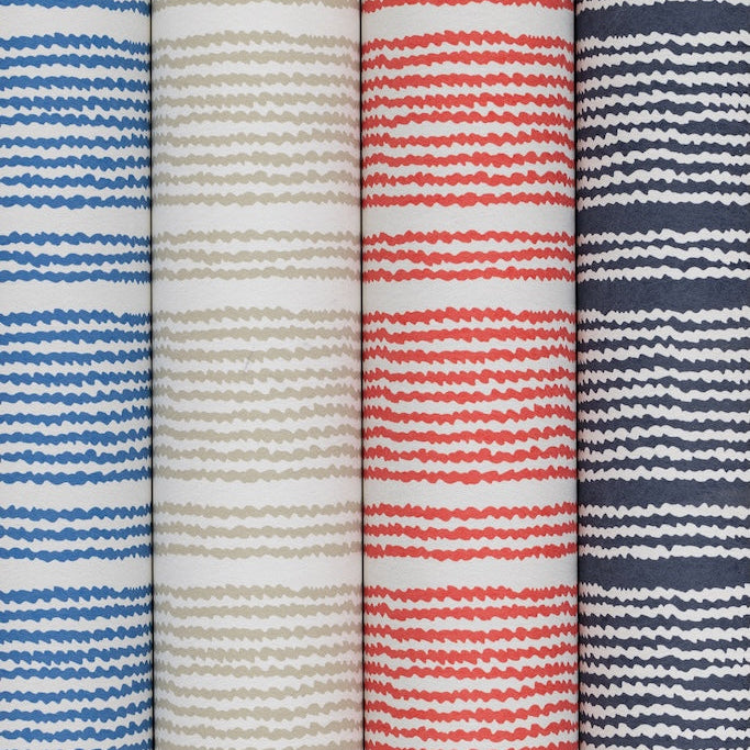 Ripple Stripe Wallpaper | Navy