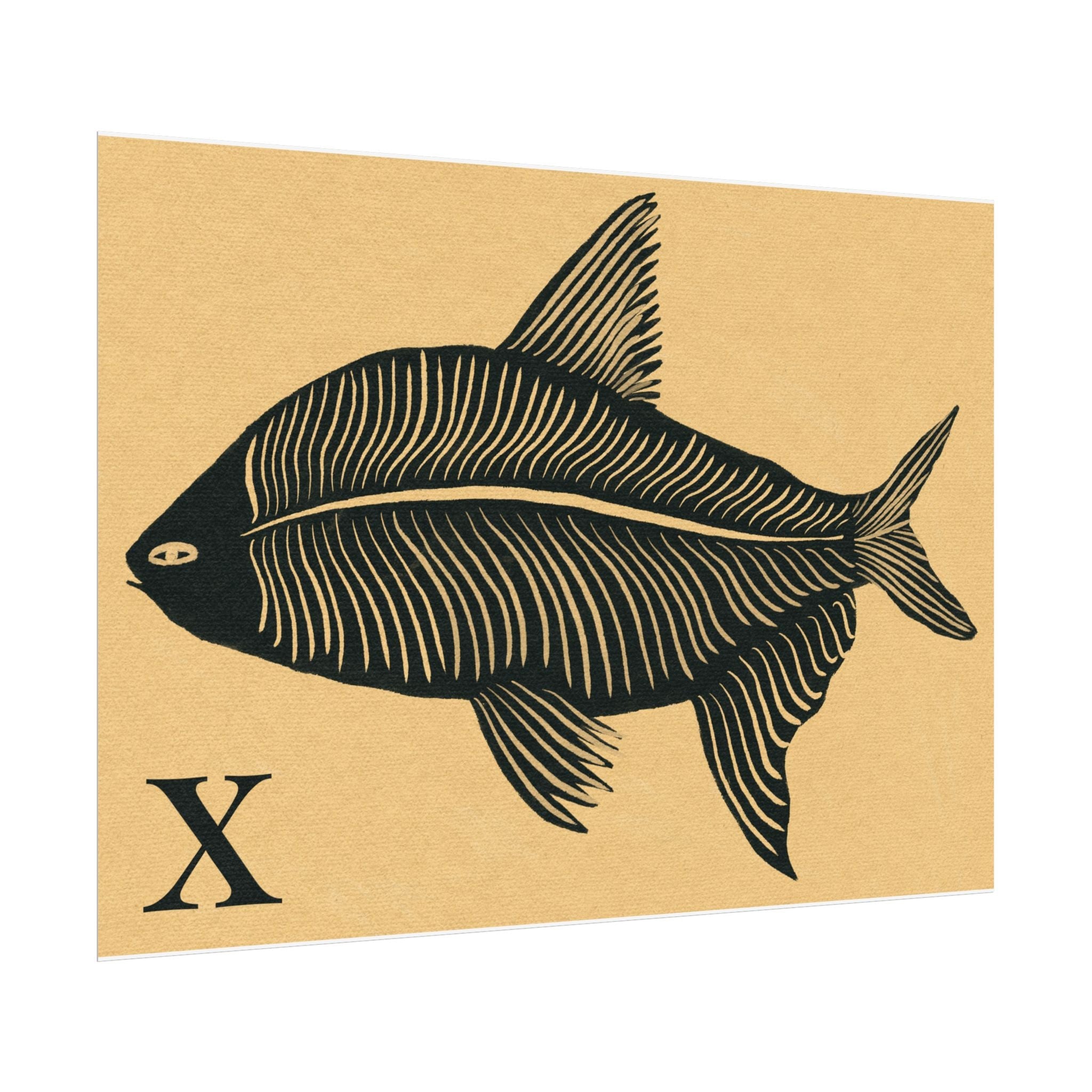 X for X-Ray Fish Print