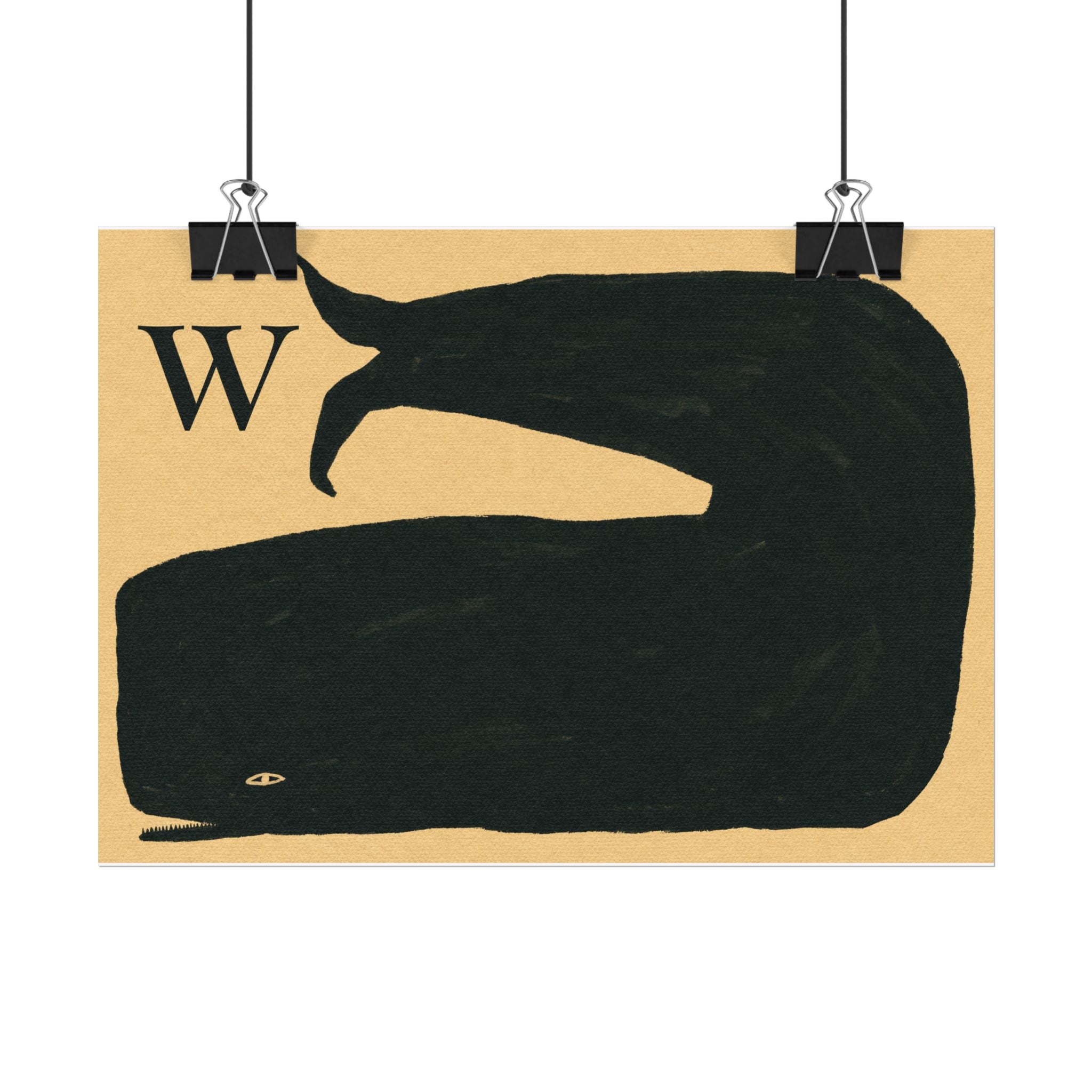 W for Whale Print