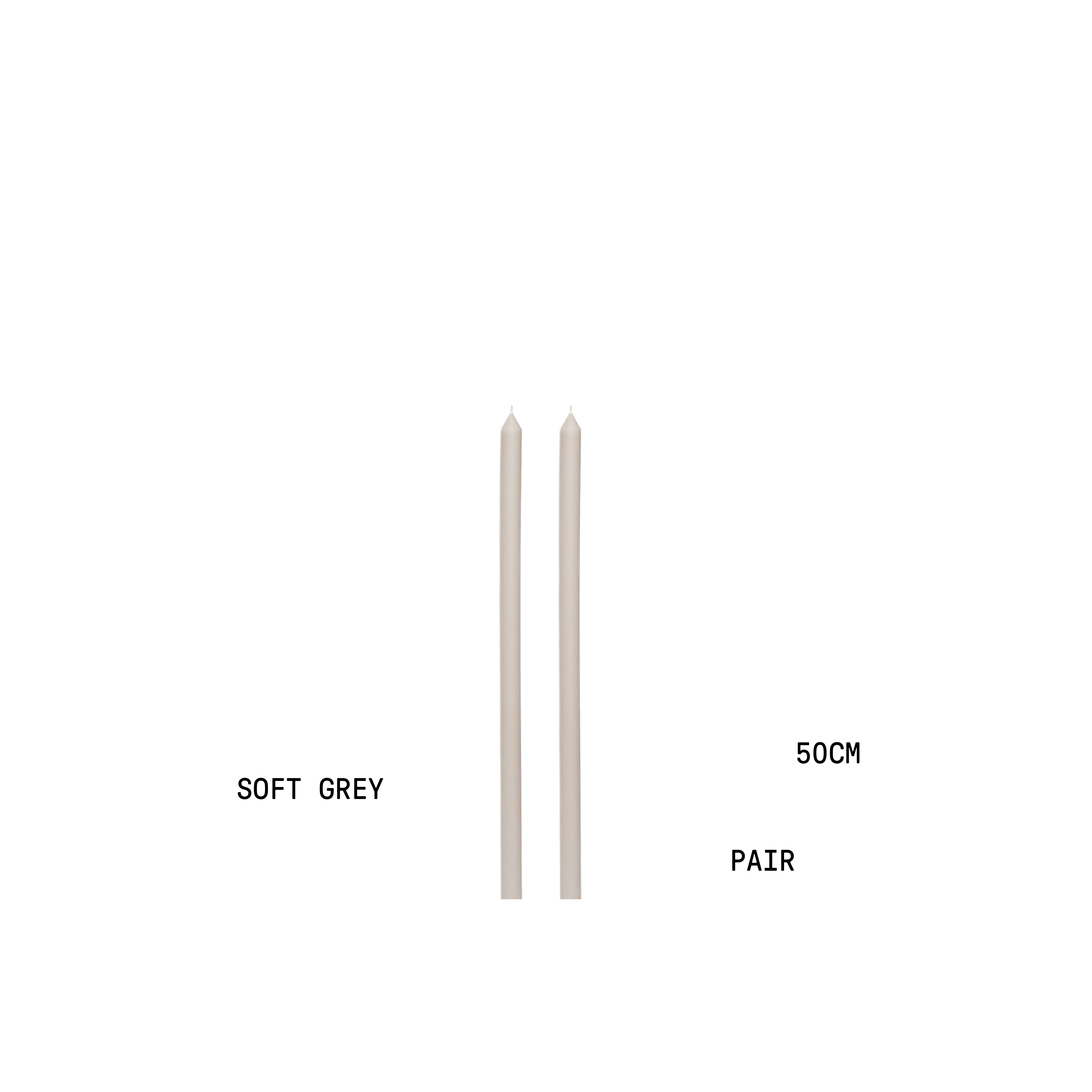 Soft Grey Tapered Candle