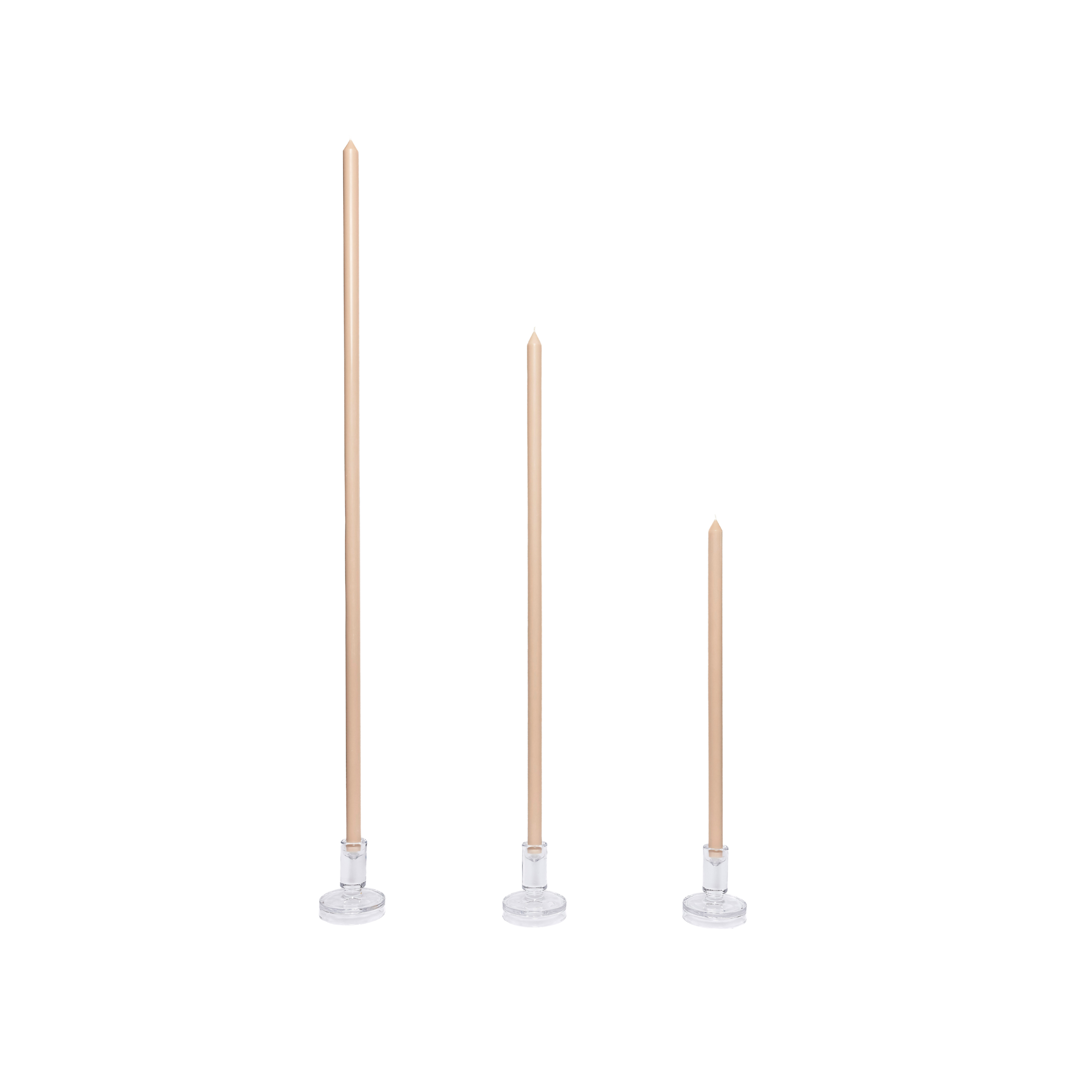 Shell Tapered Candle Pair