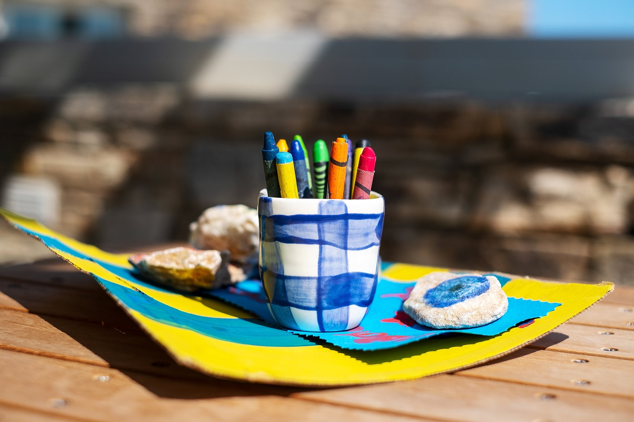Vichy blue espresso cup