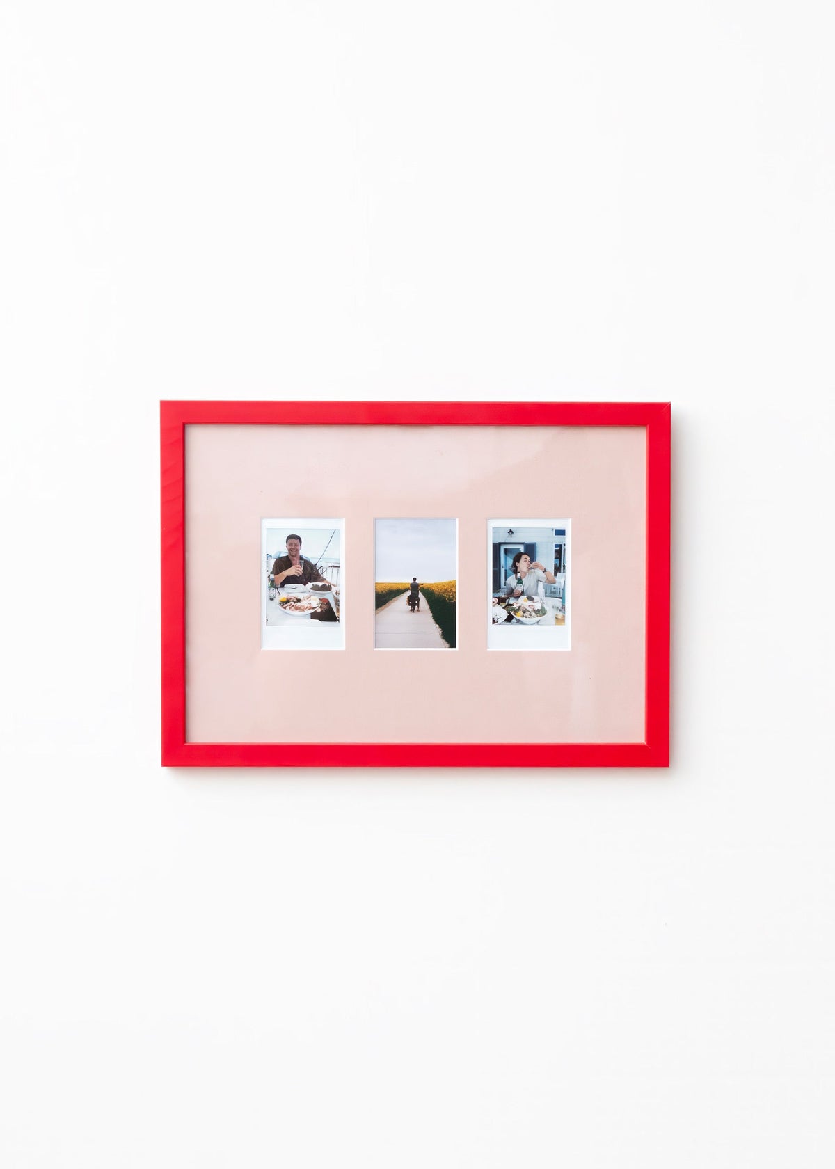 Plaster Pink A4 Instax Mini x 3 Picture Mount