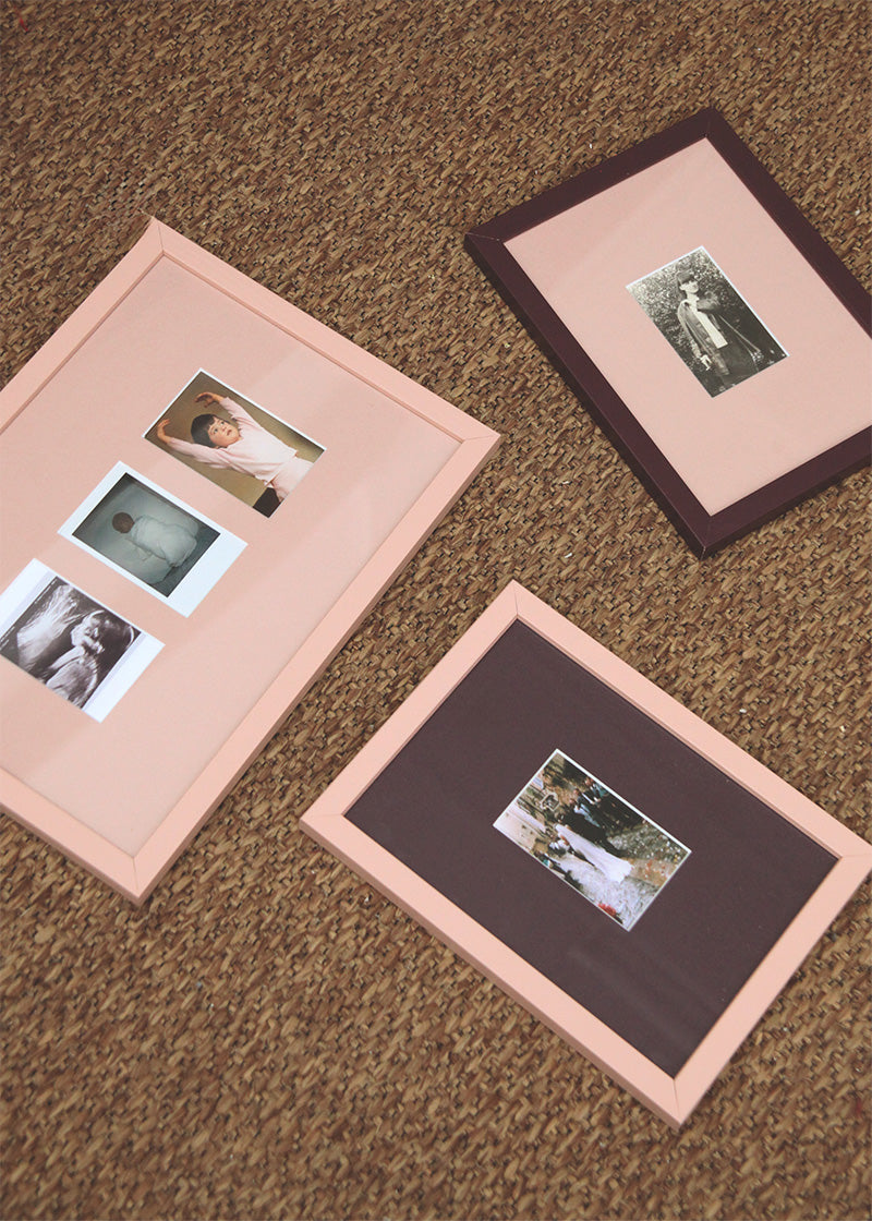 Plaster Pink A4 Instax Mini x 3 Picture Mount