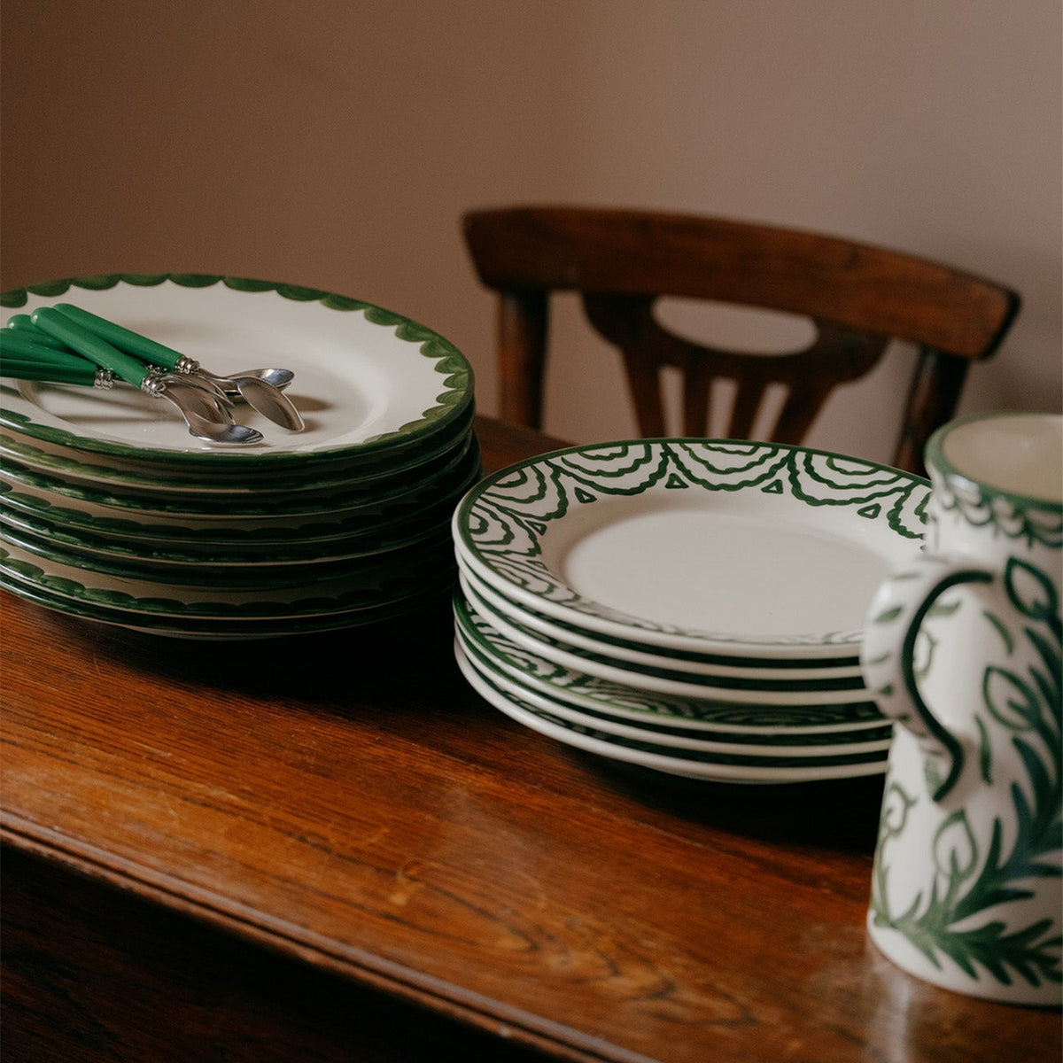 Green Tabla Dinner Plate | Singles & Set of 4