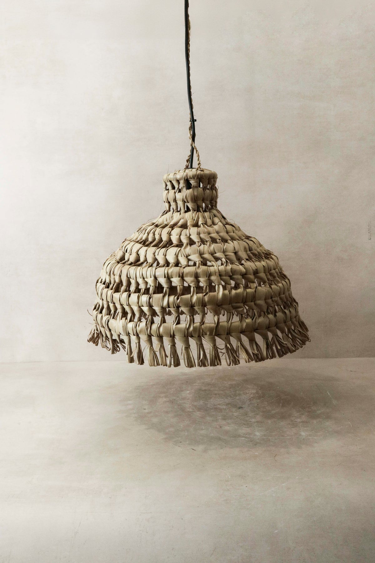 Handmade Palm leaf Pendant, Mozambique - 13.2