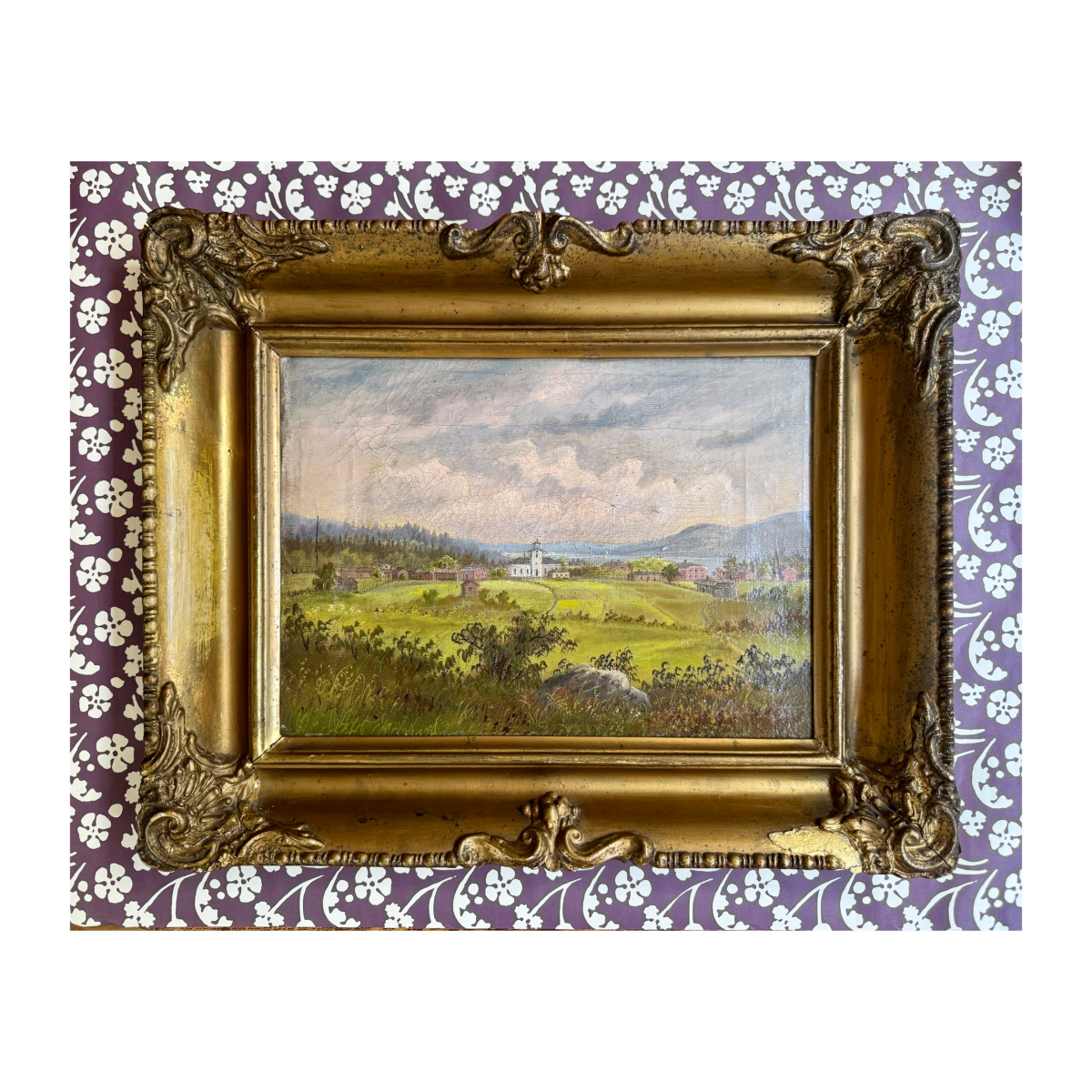 Landscape With Church Oil Painting