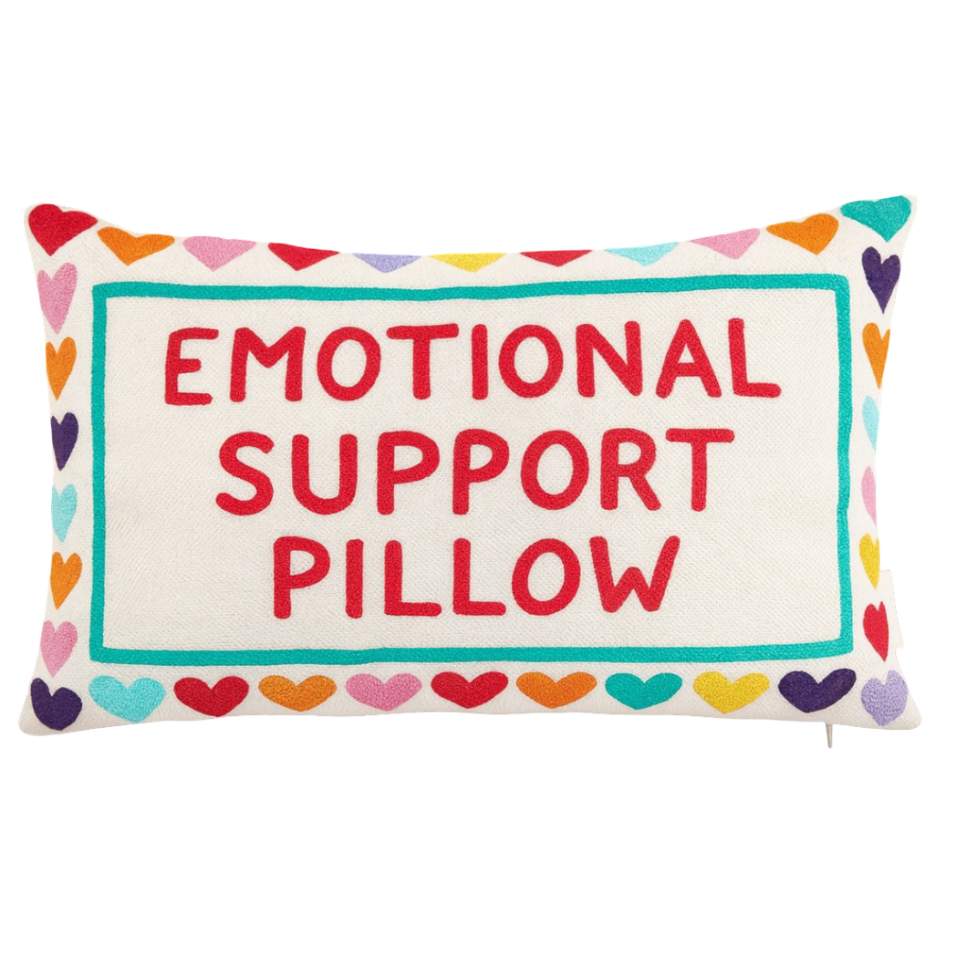 Funny Needlepoint Pillow – Emotional Support Pillow