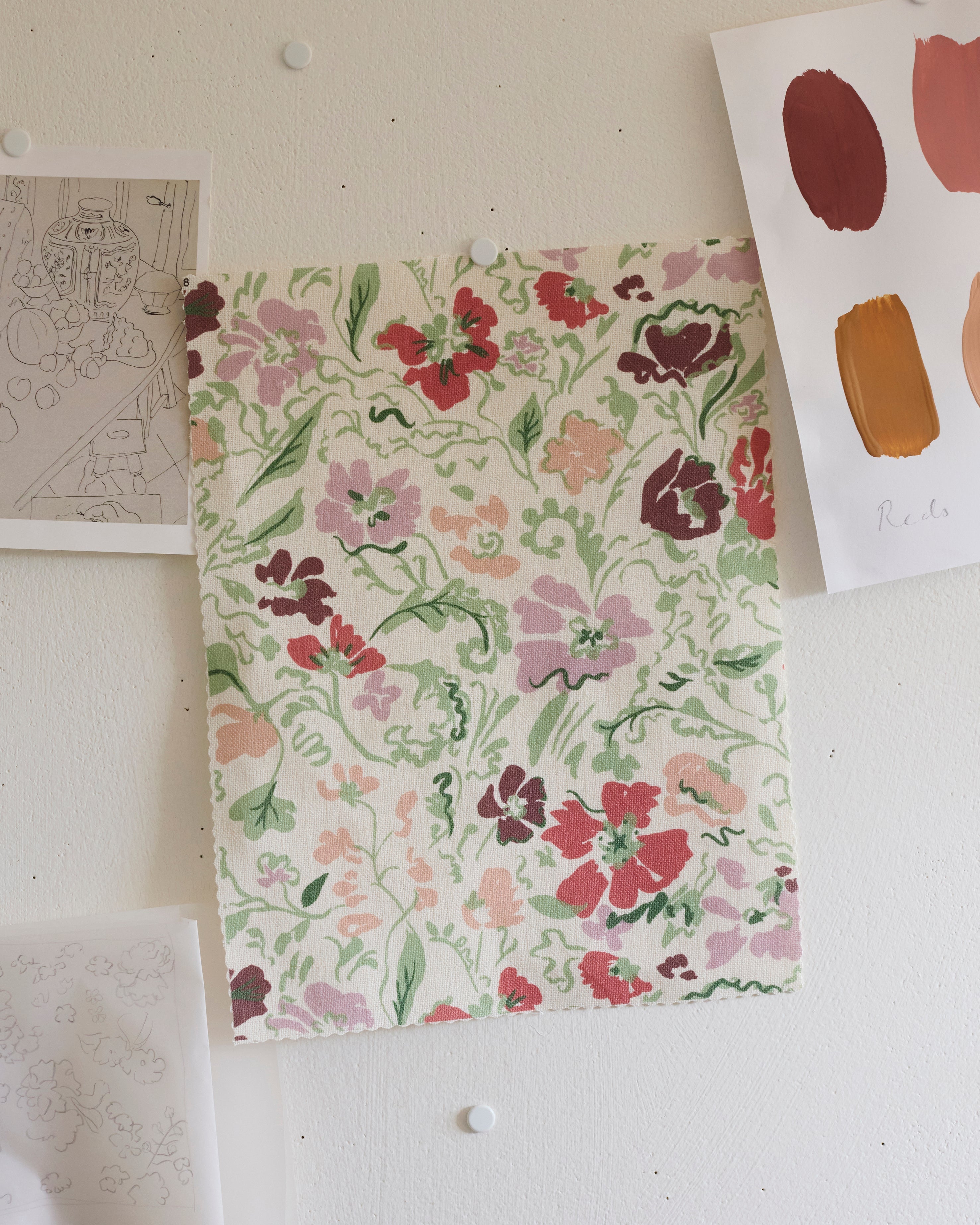 Wandle Wilde Linen Fabric | Fire