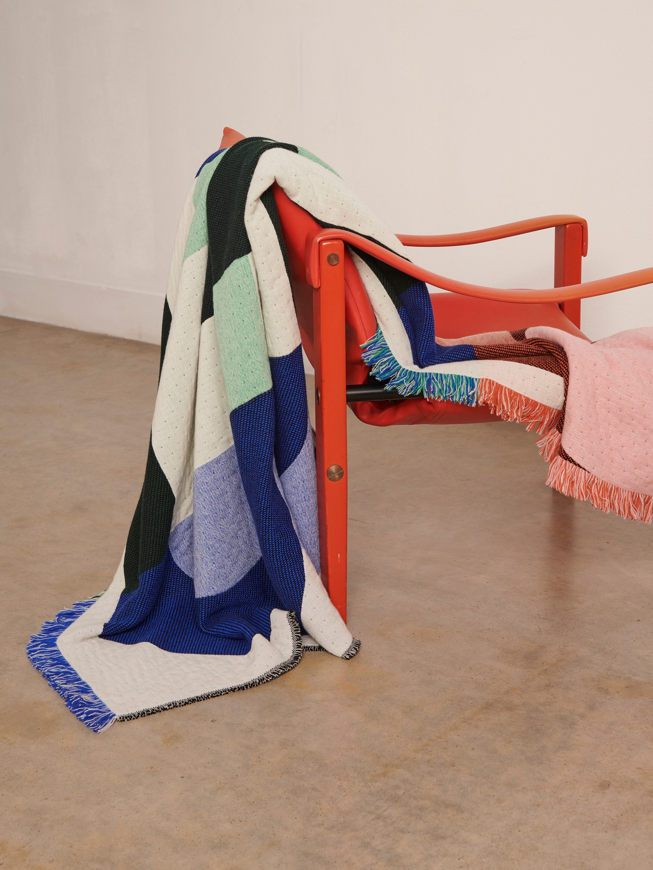 Brutalist _ blue, pink + white