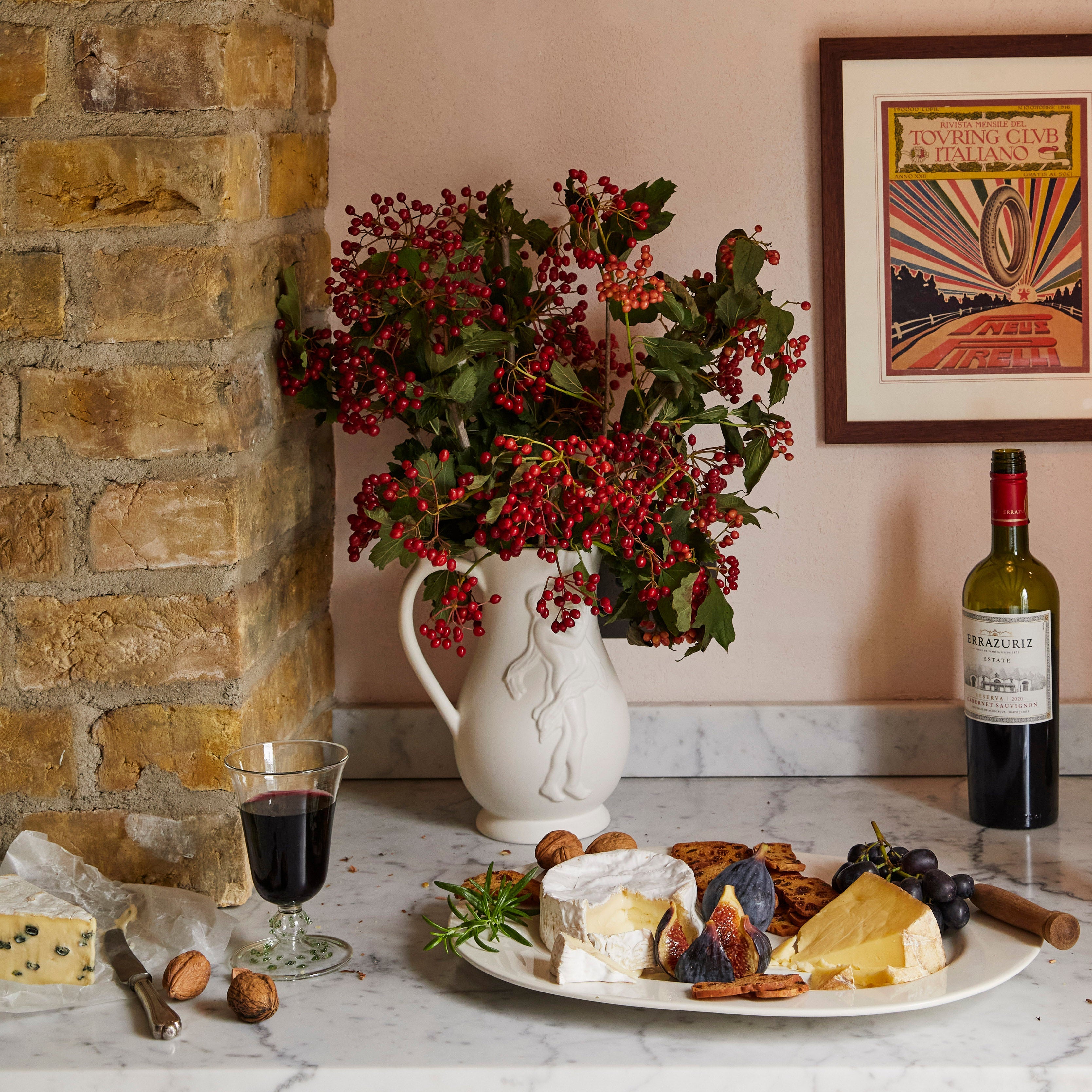 Green Pom Wine Glass