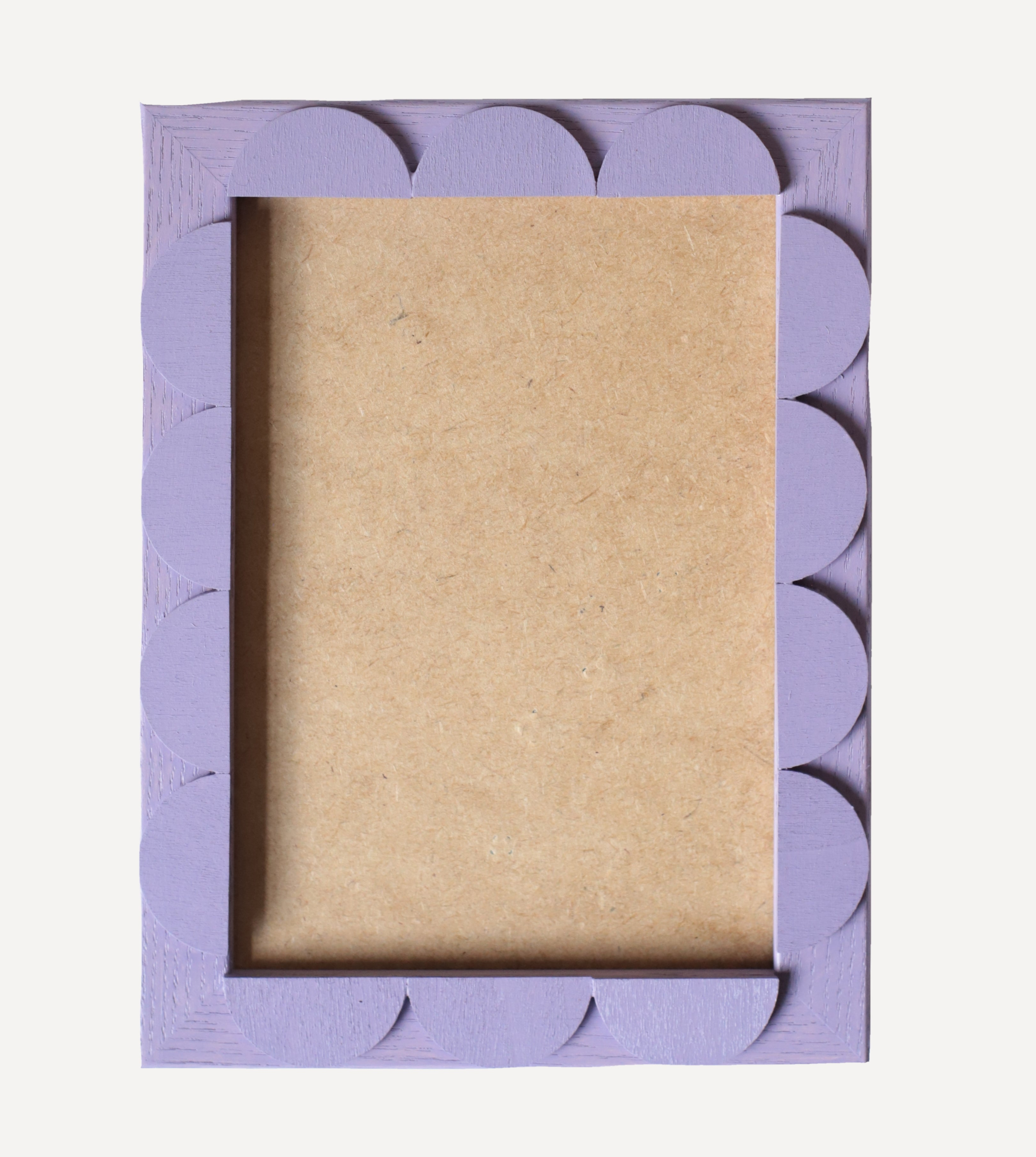 French Lavender Stained Scallop Frame