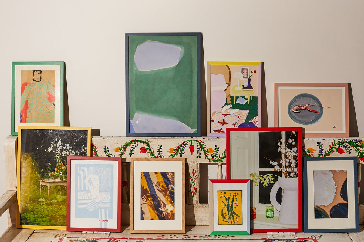 Naples Yellow Wood Picture Frame