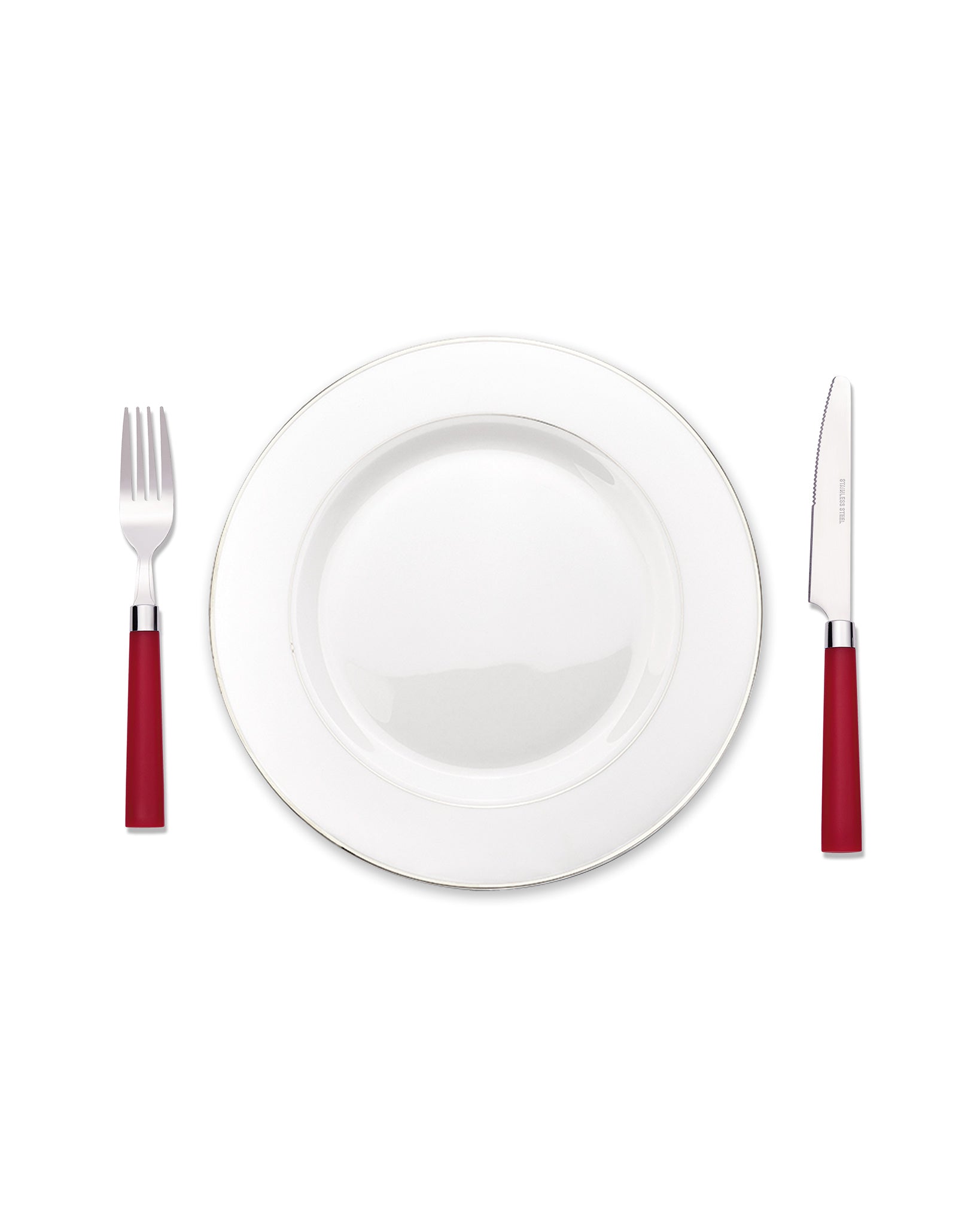 Bon Florentine 16-Piece Stainless Steel Cutlery Set - Red