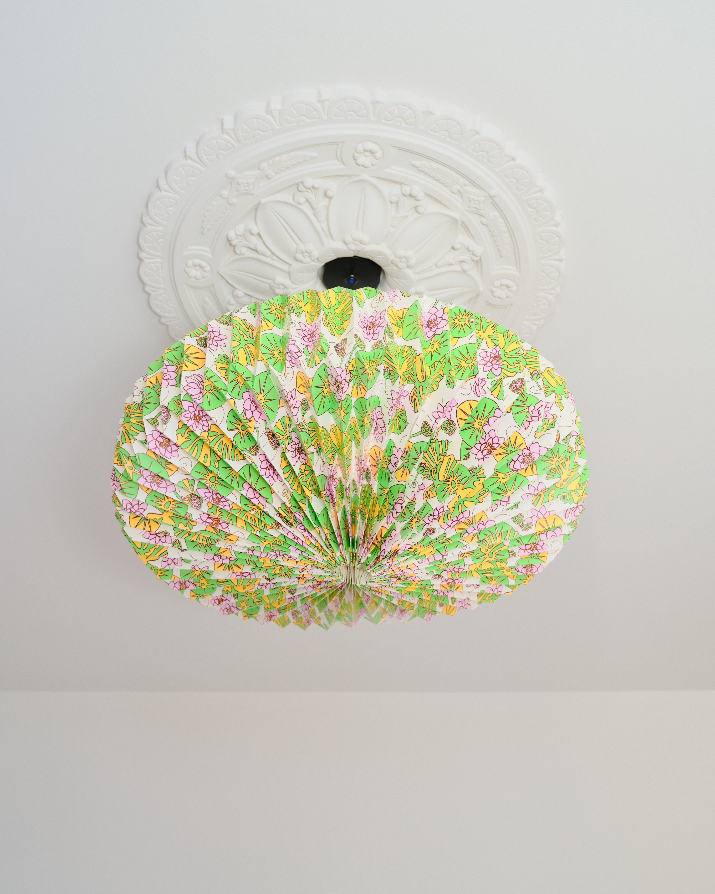 Origami Paper Lightshade Saucer 'Water Lilies'