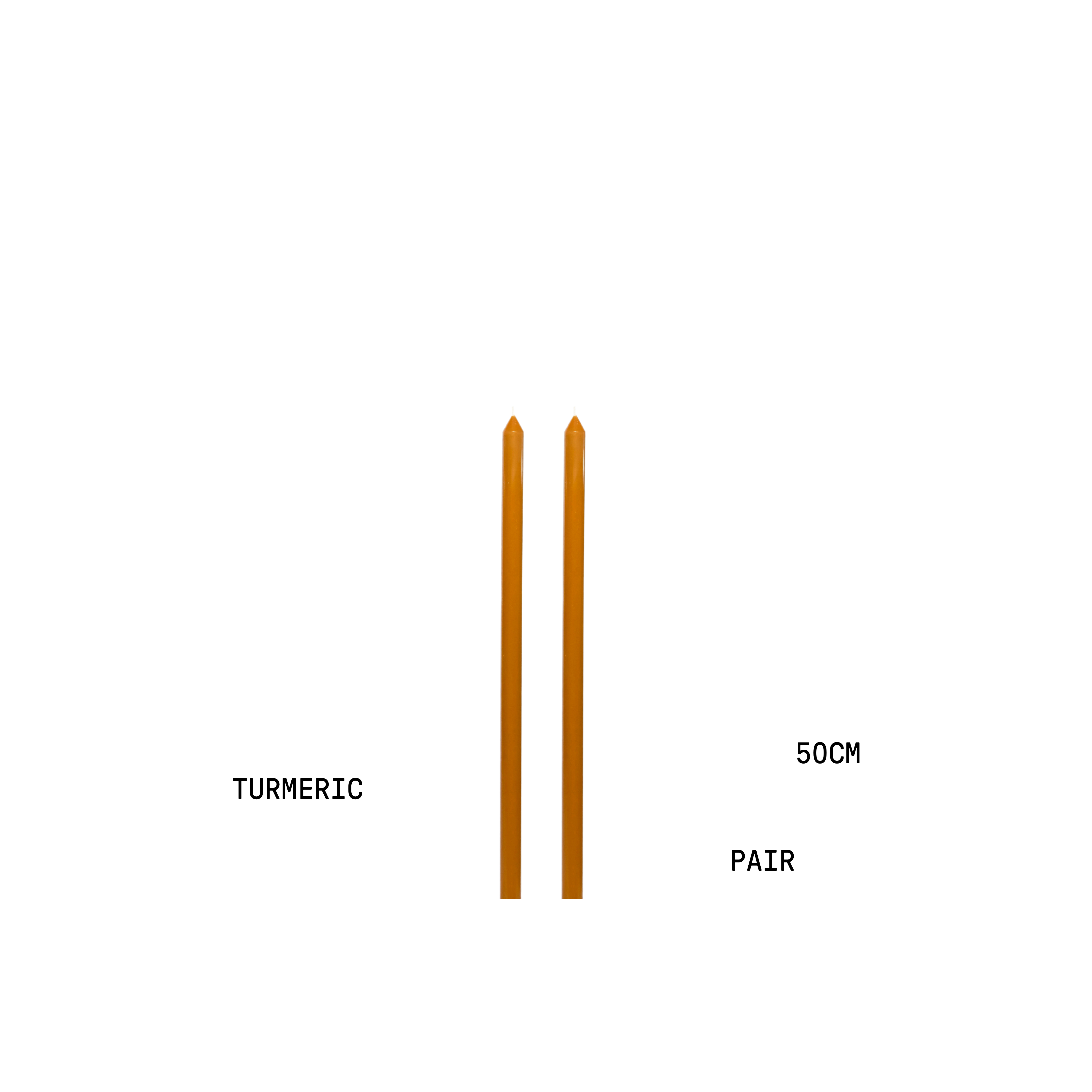 Turmeric Tapered Candle pair