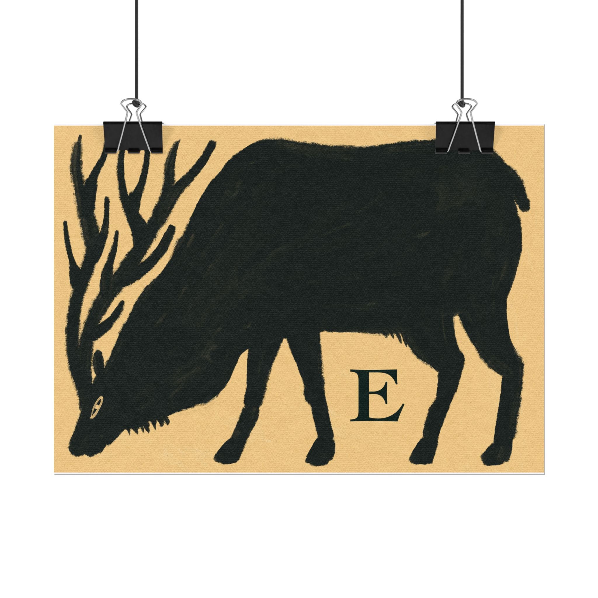 E for Elk Print