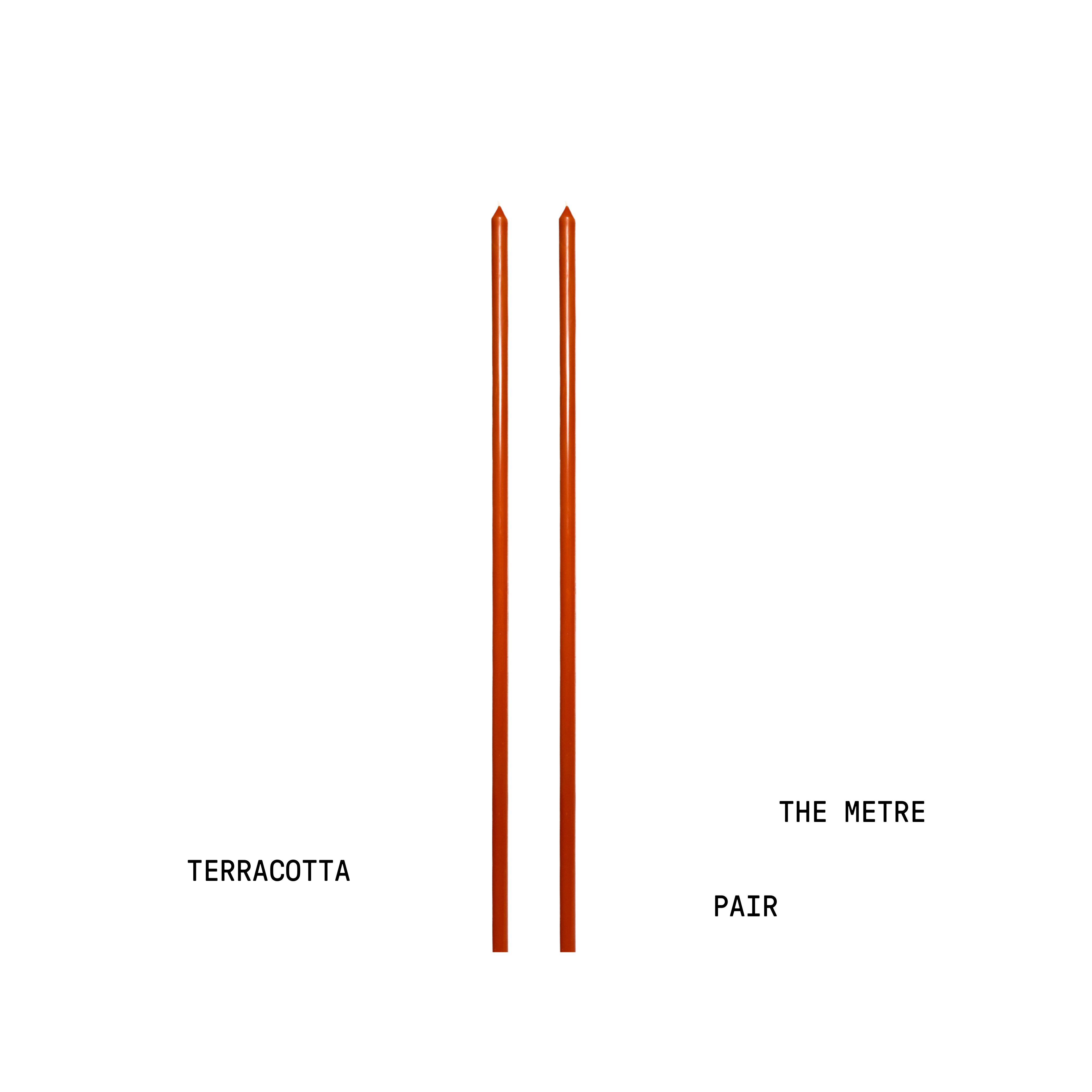 Terracotta Tapered Candle Pair