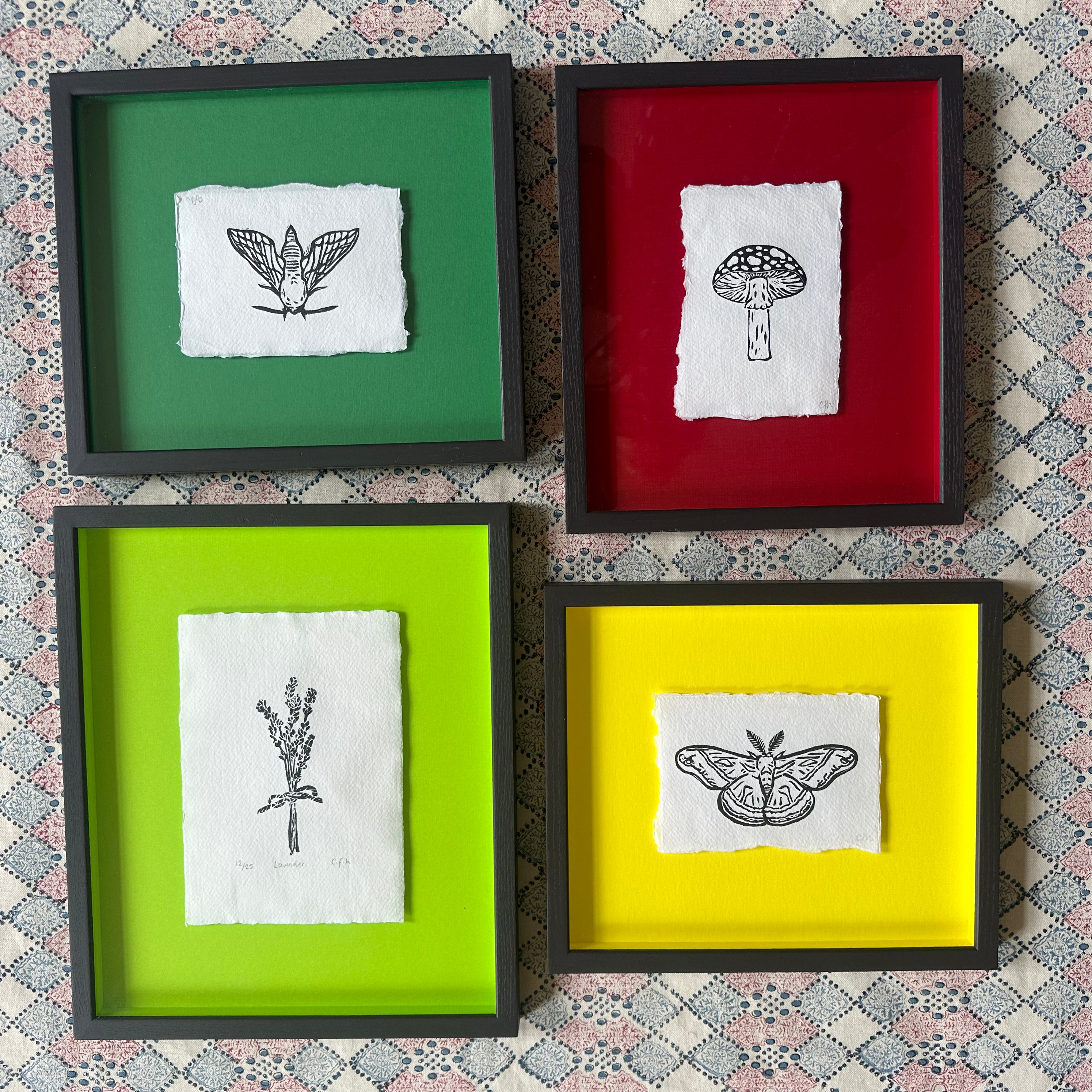 Mix of Lino Prints